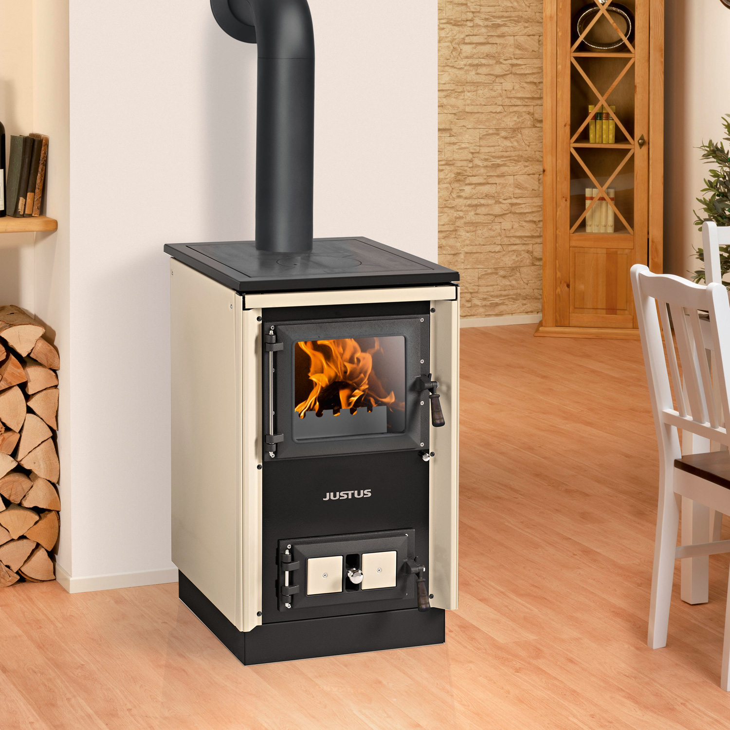 Justus Rustico-50 2.0 Poêle de cuisine Crème
