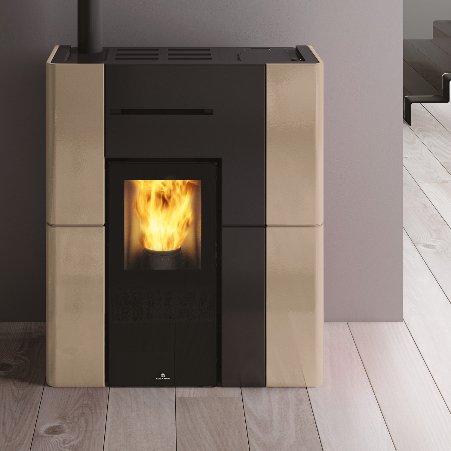 Edilkamin Blade H 15 Evo poêle à granulés hydro céramique beige