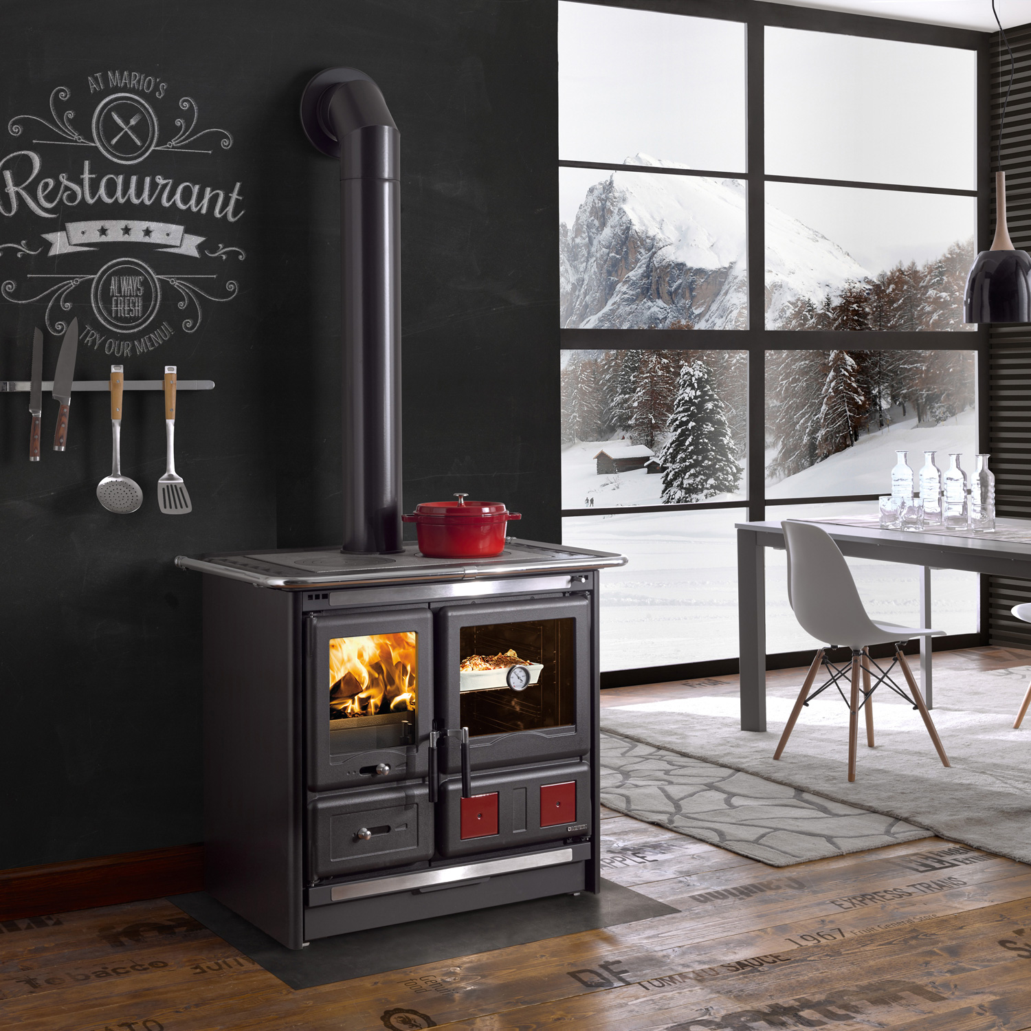 La Nordica Rosa L 5.0 Cuisinière Noir-Anthracite