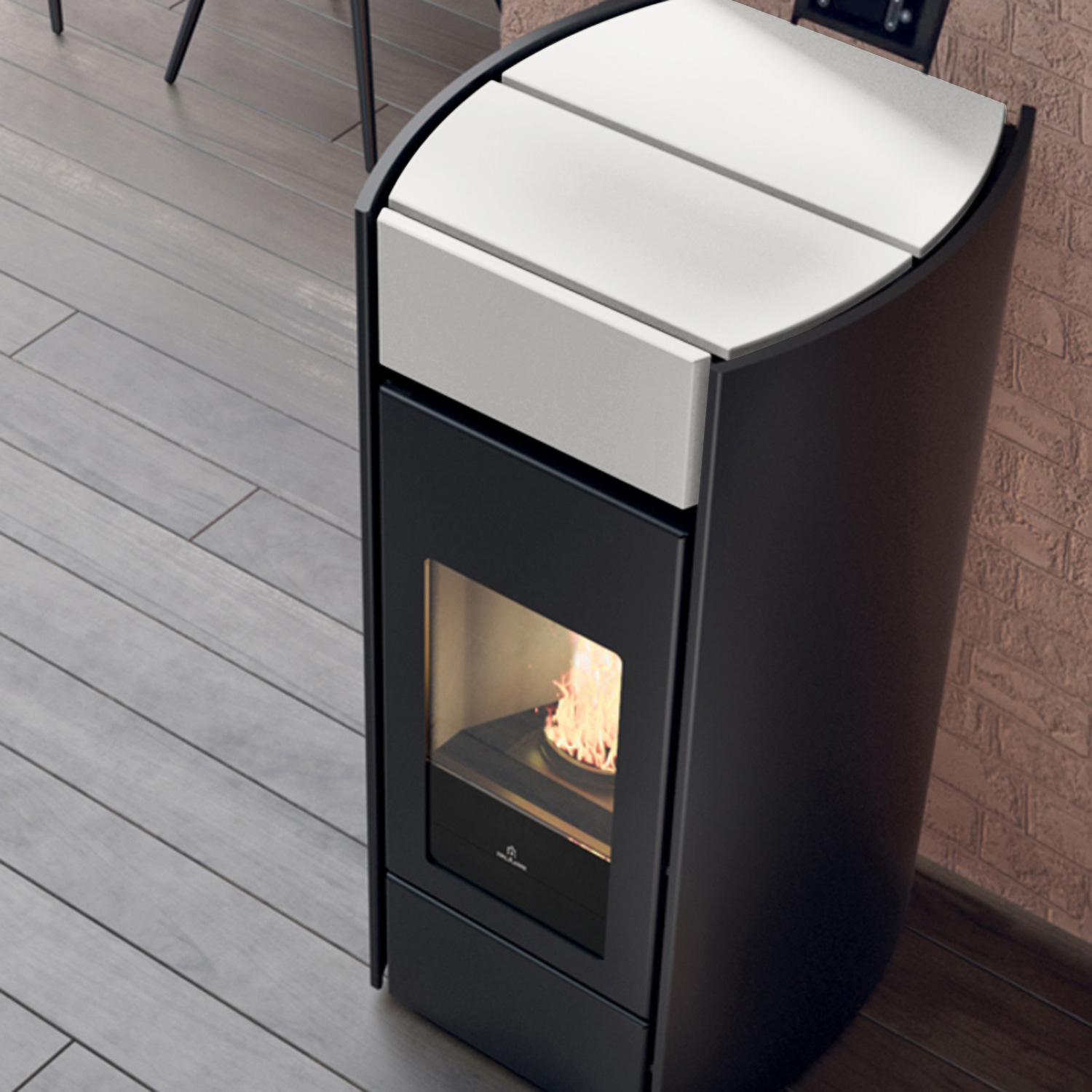 Edilkamin Myrna H15 Evo poêle à granulés hydro céramique blanche