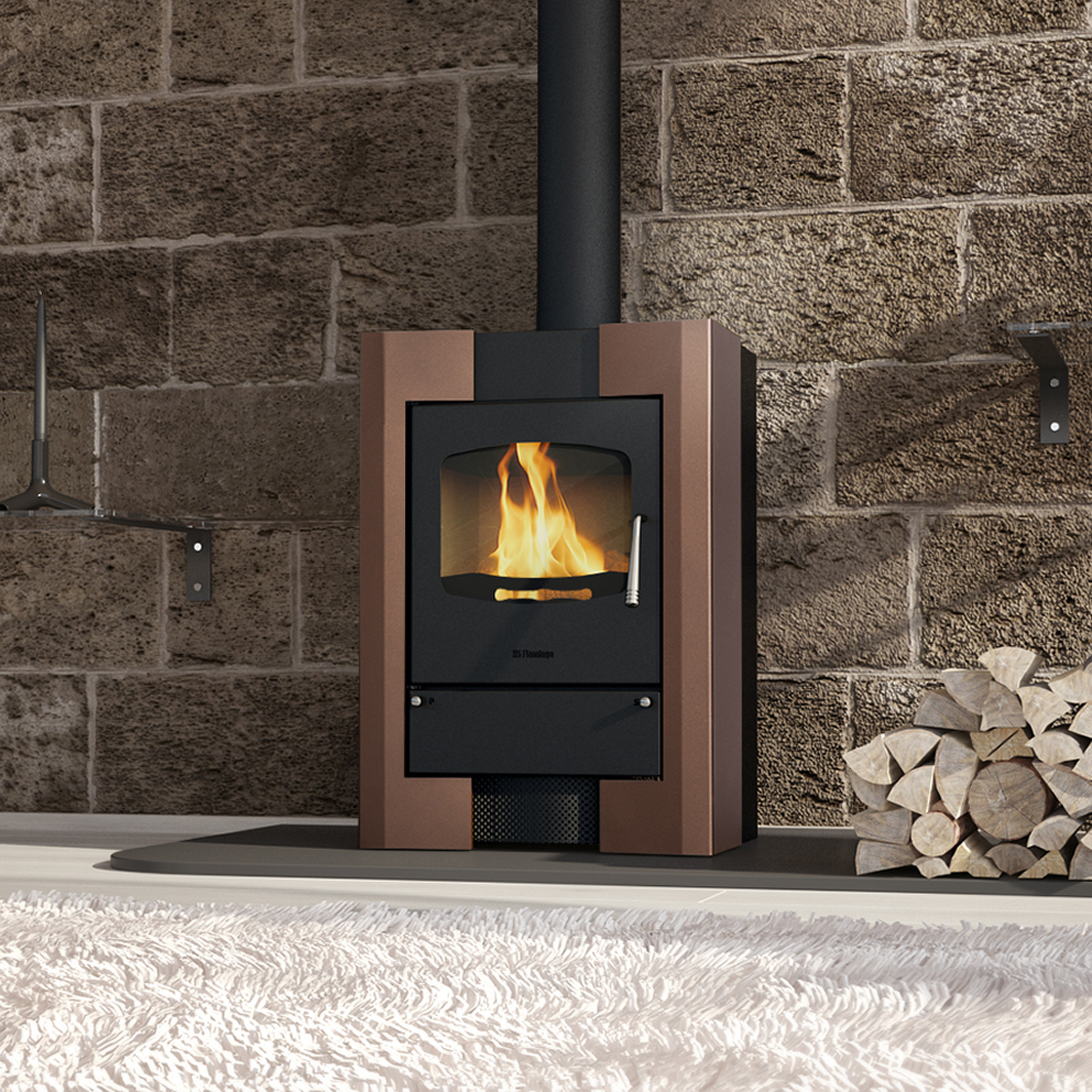 Poêle à bois HS Flamingo ESPO 1 Samet Brown