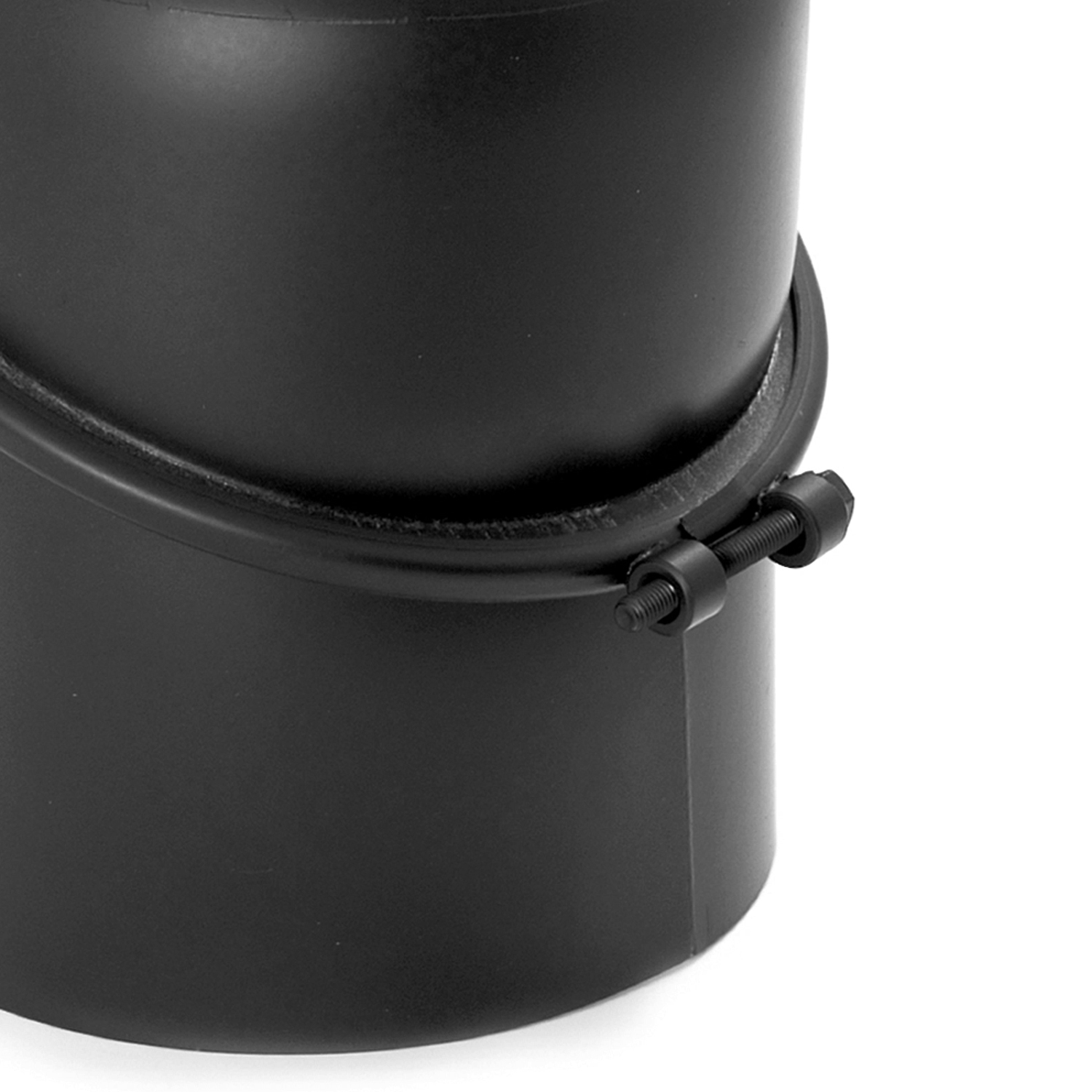 Coude de conduit de fumée Raik / Tuyau de poêle 250 mm - 0° - 45° sans ouverture de nettoyage noir