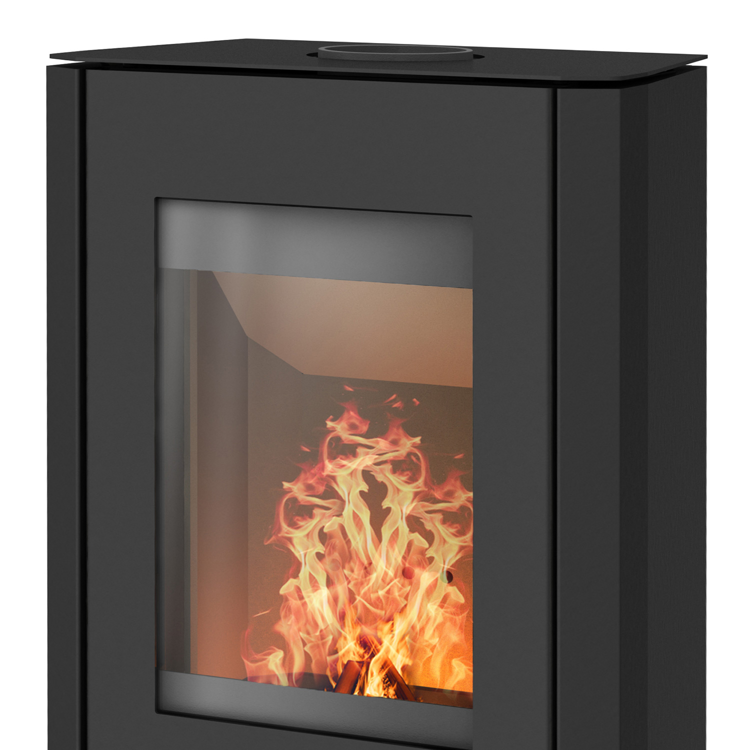 Poêle à bois Kingstone en acier avec insert en stéatite Poêle à bois Kingstone en acier avec insert en stéatite