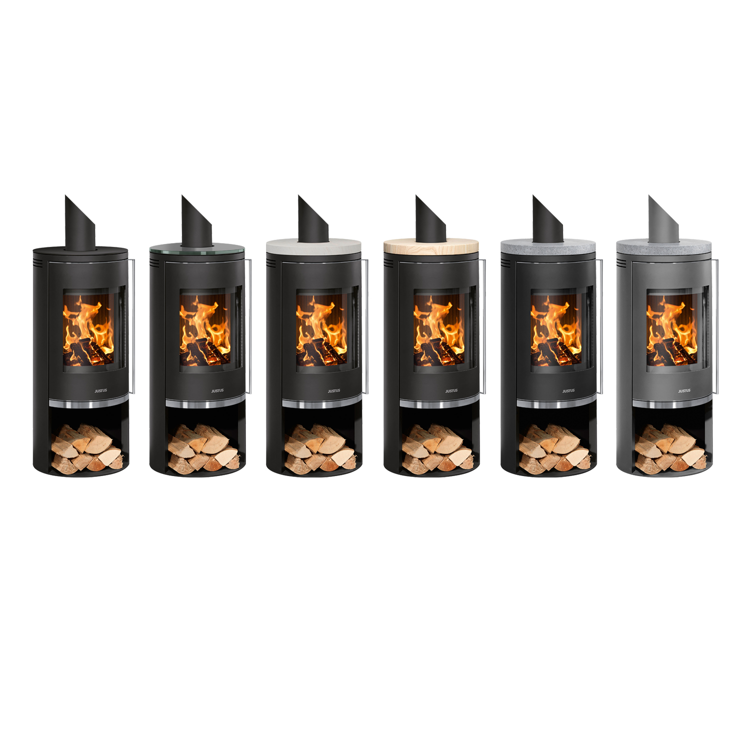 Justus Faro 2.0 Poêle à bois Acier Noir