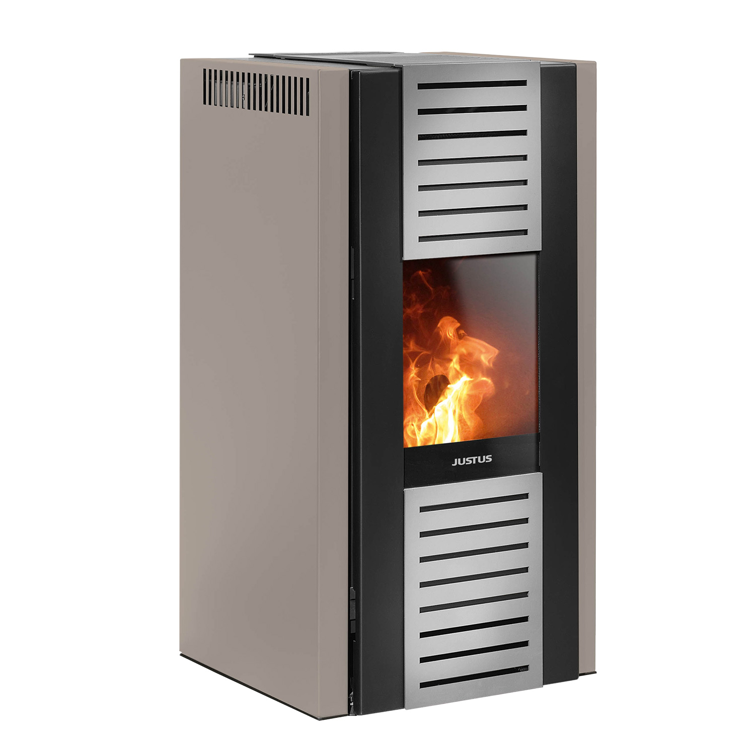 Justus Sirkos Aqua 2.0 poêle à granulés bouilleur acier taupe