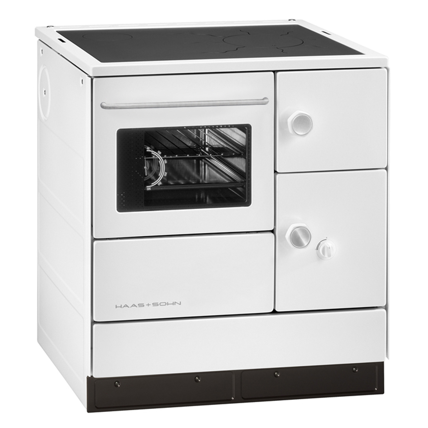 Haas+Sohn HA 75.5-A Cuisinière Blanche Compartiment de Cuisson à Gauche