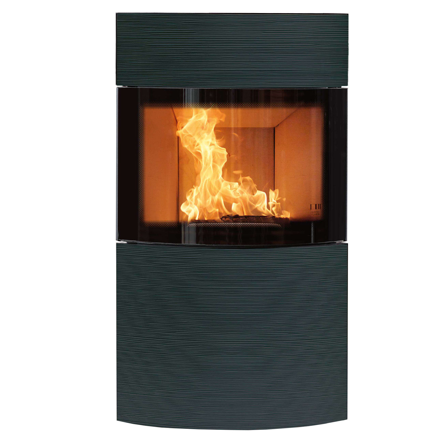 Austroflamm Fynn Xtra 2.0 poêle à bois acier noir/ revêtement céramique rainure noir 41