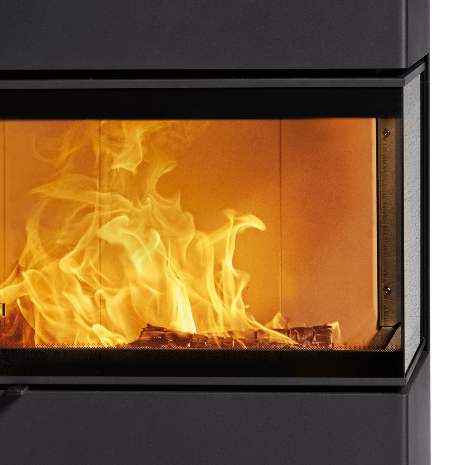 Austroflamm Dexter 2.0 Poêle à bois en acier gris fonte, charnière de porte à droite