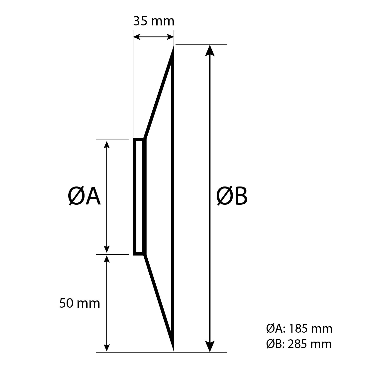 Schiedel rosace de raccordement 50 mm Ø130 mm brillante