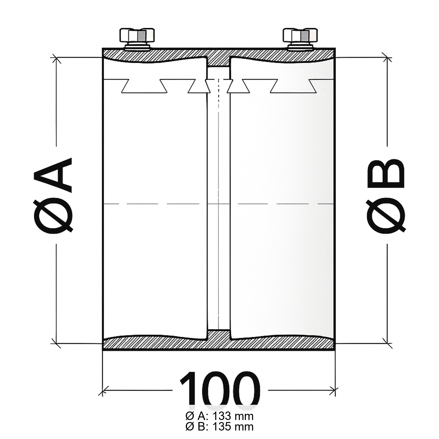 Schiedel absorbeur de bruit solidien Ø130 mm pour huile/gaz mat