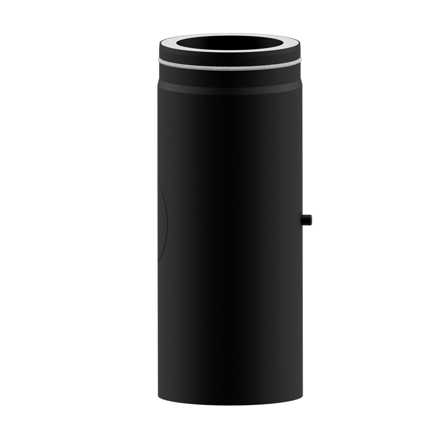 Raik Lifestyle DUO coude de tuyau de fumée 150mm noir L: 500mm avec porte pour tuyau de fumée / conduit de fumée