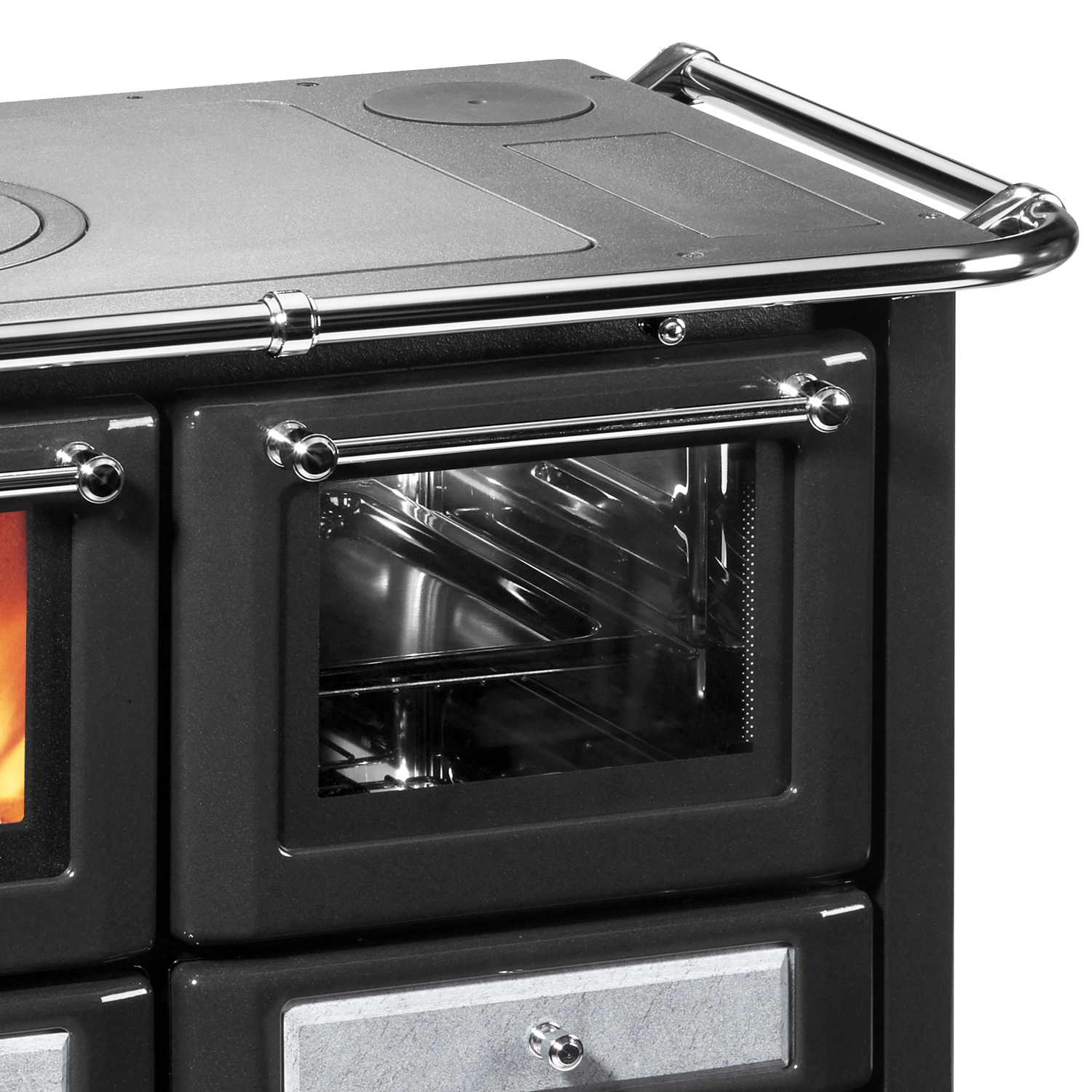 Wamsler K 85 F Poêle de cuisine en pierre naturelle, four à droite