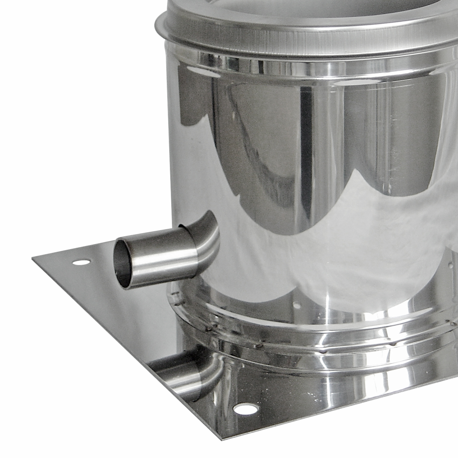 Opsinox conduit de cheminée en acier inoxydable 130 mm console de sol avec évacuation des condensats BPDC