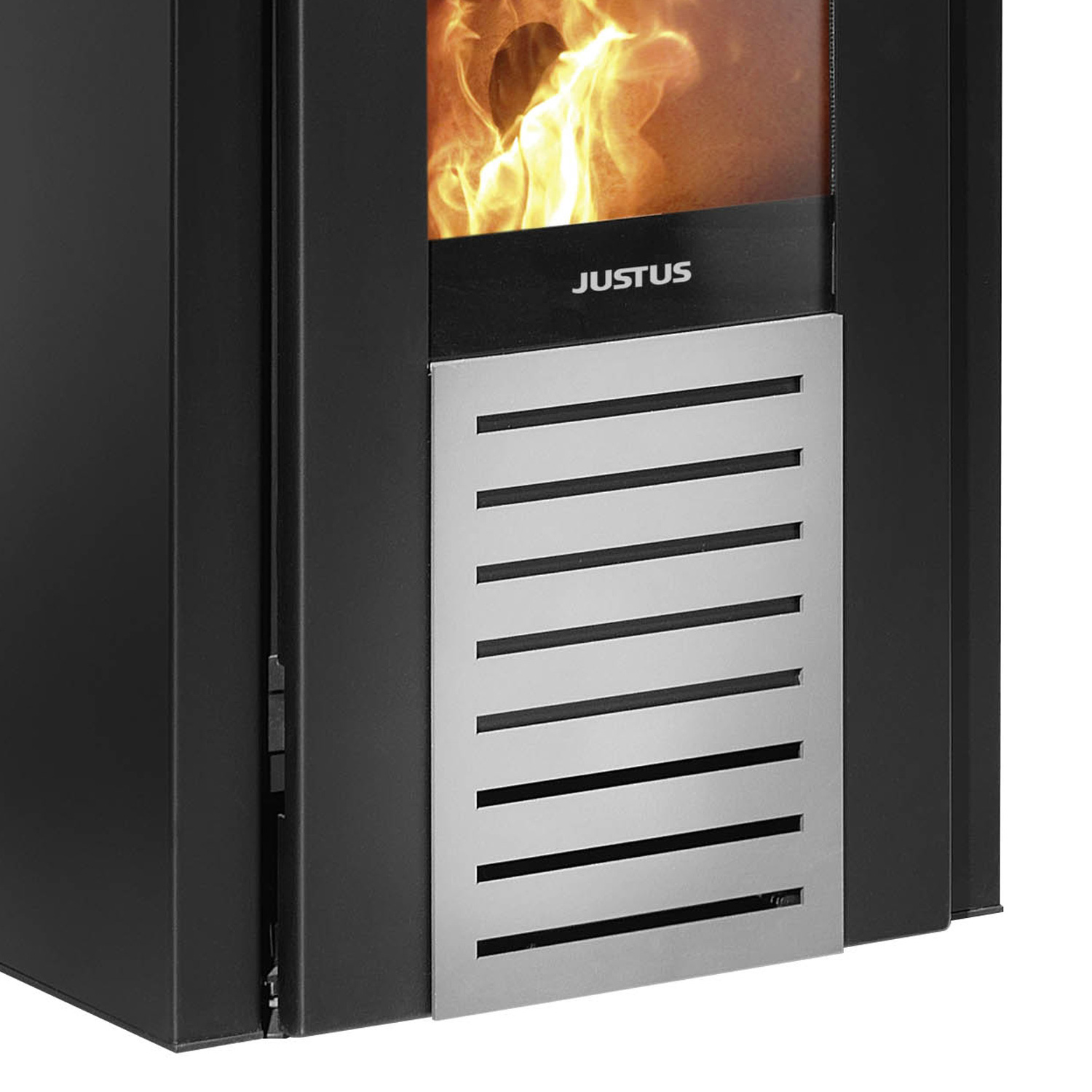 Justus Sirkos 2.0 poêle à granulés acier noir + 450 kg de granulés gratuits