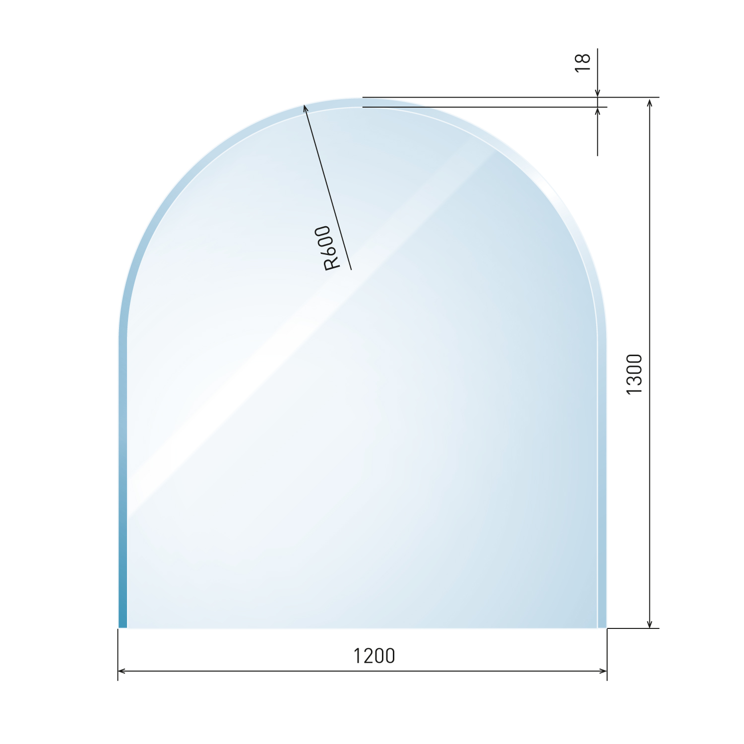 Raik Kamin Plaque de Verre Langue 4 avec Facette Incluse