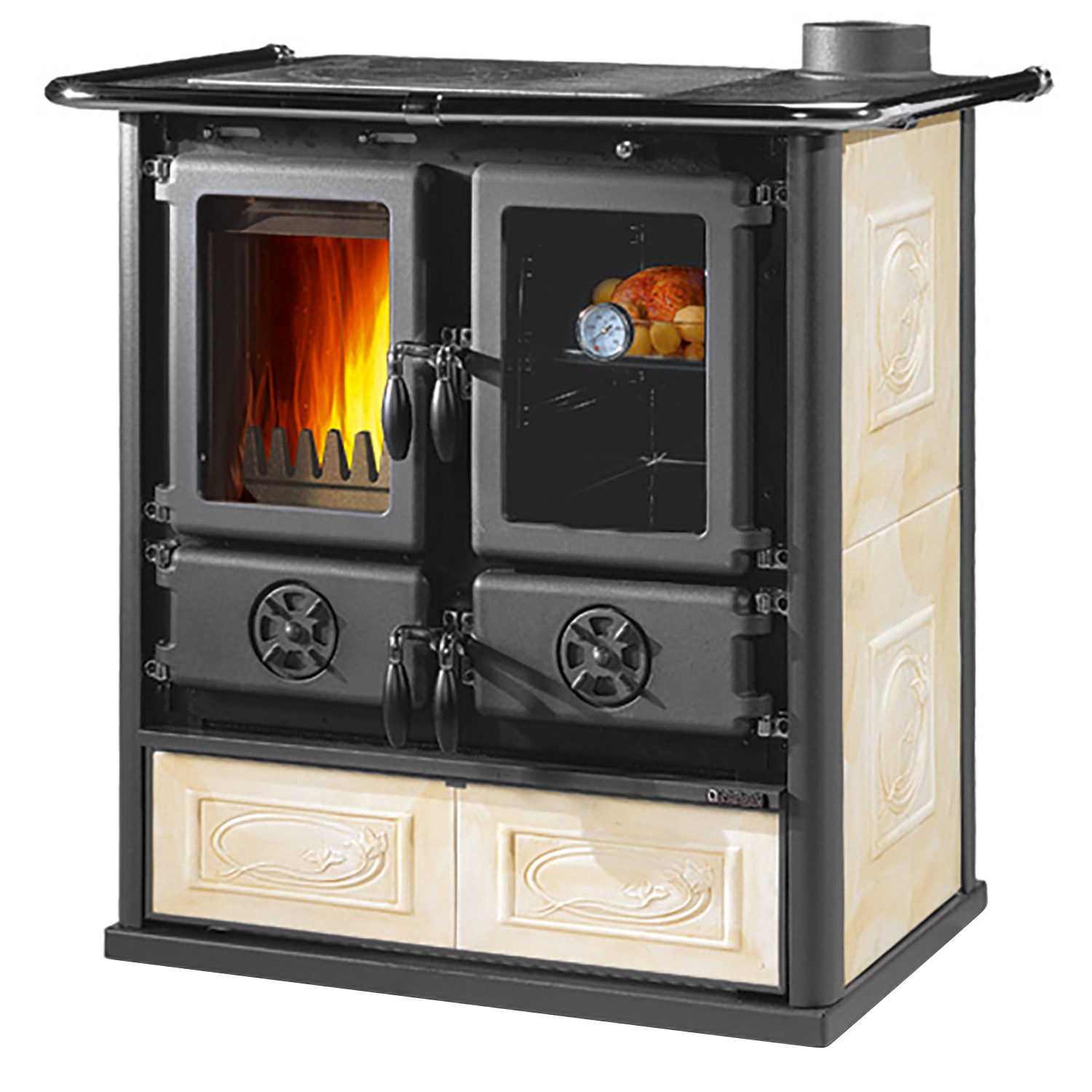 La cuisinière La Nordica Rosetta 5.0 Ceramica Liberty Panna
