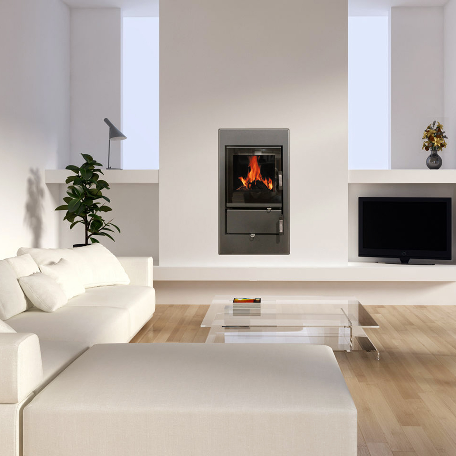 Spartherm Renova Cs-42 insert de cheminée gauche