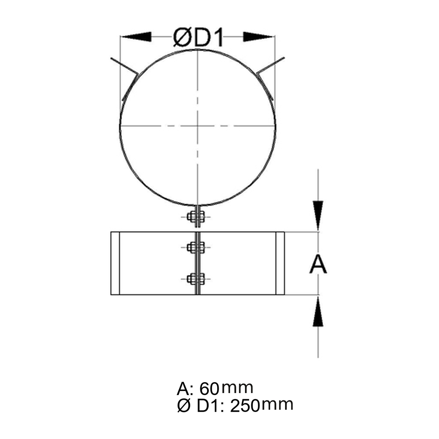 Schiedel anneau de haubanage pour ICS Ø200 mm double paroi brillant