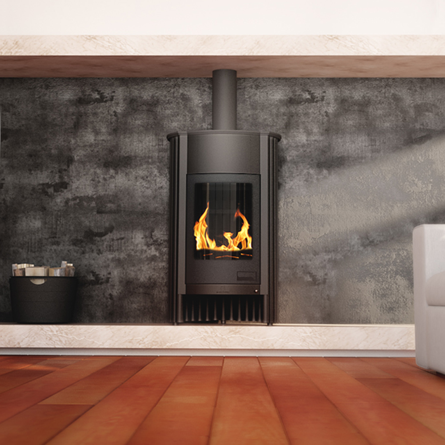 Poêle à air chaud Masterflamme Grande I Noir