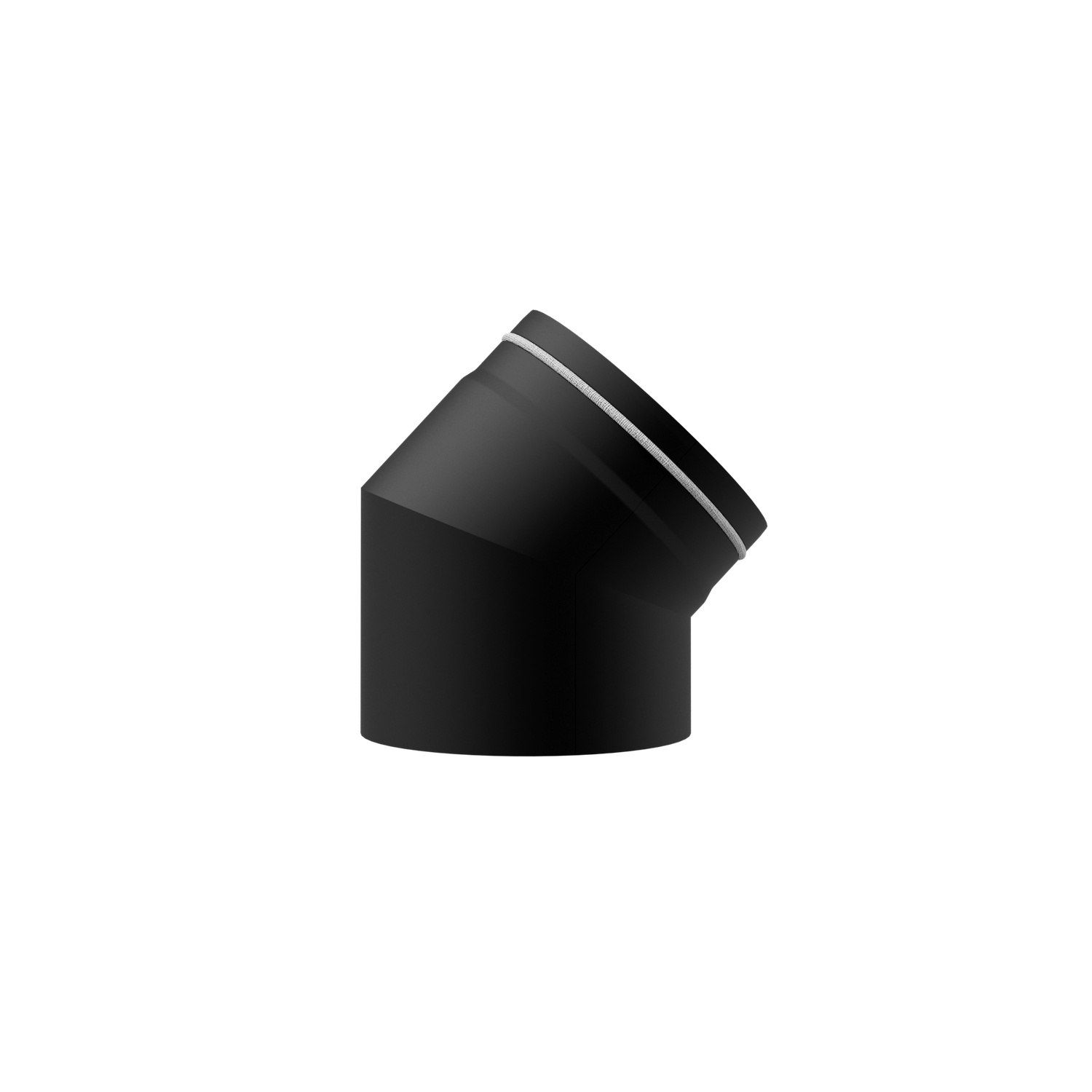 Raik Lifestyle DUO coude de tuyau de fumée 120 mm noir 45° pour tuyau de fumée / conduit de fumée