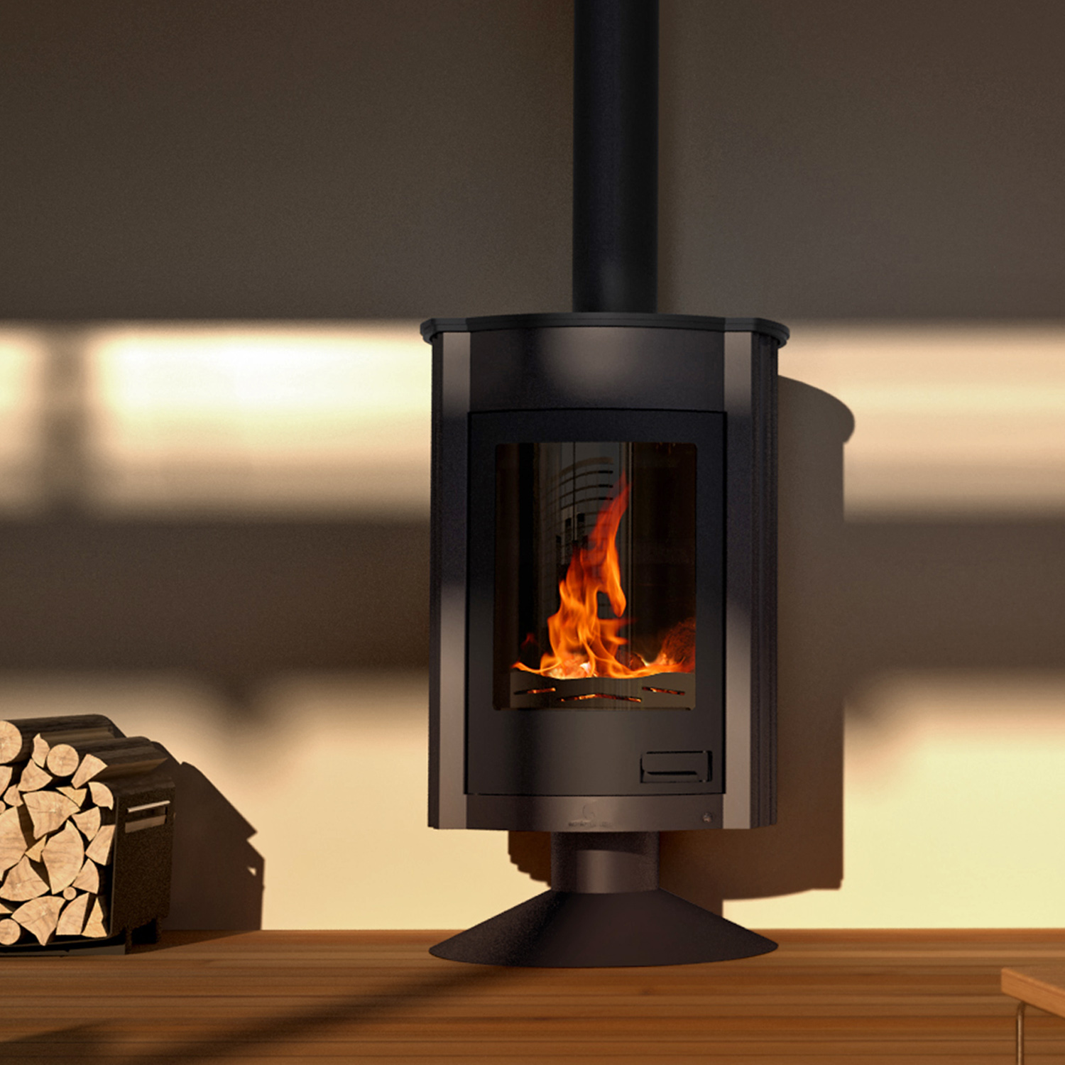 Poêle à air chaud Masterflamme Medie II Noir