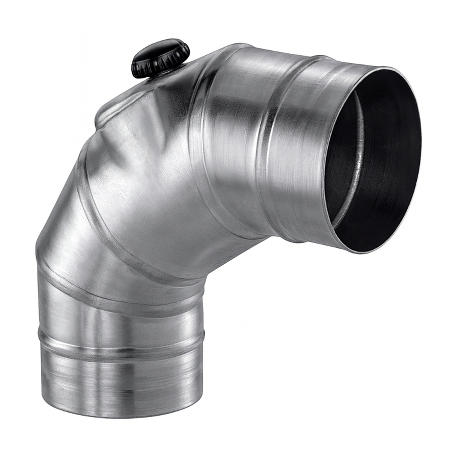 Schiedel PRIMA PLUS coude 85° Ø113 mm avec fermeture de révision pour huile/gaz simple paroi mat