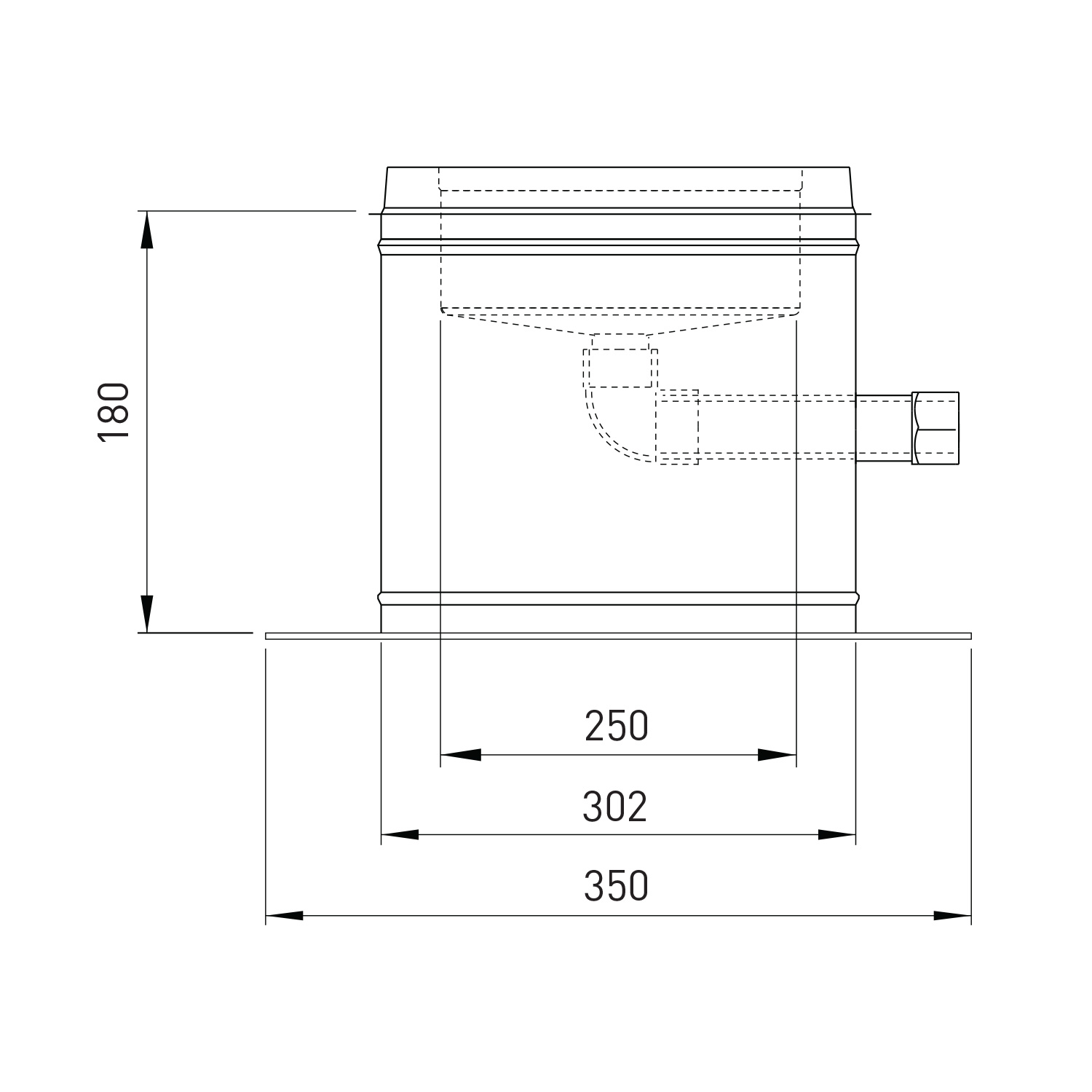 Opsinox cheminée en acier inoxydable 250mm console de sol avec évacuation des condensats BPDC