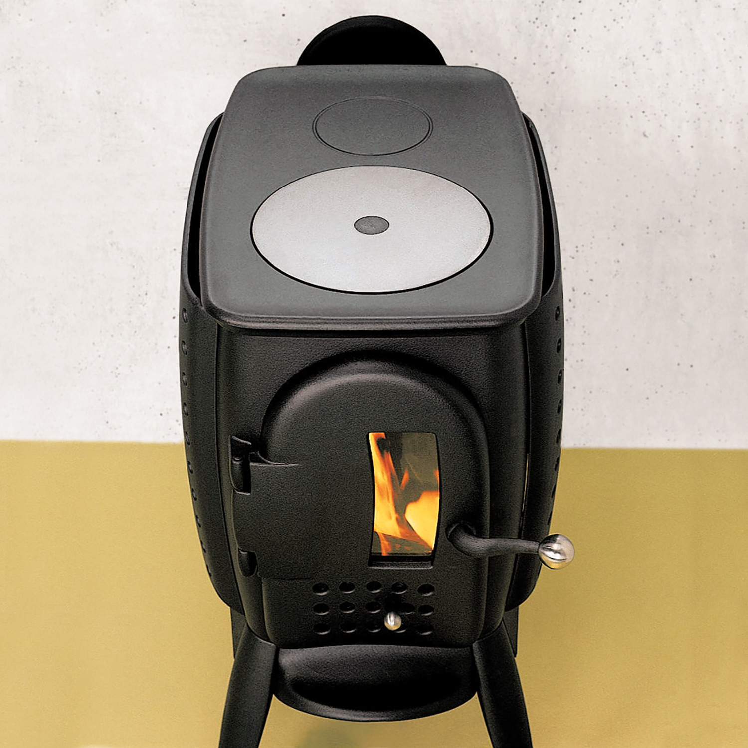 Poêle à bois Austroflamm G1 en fonte anthracite avec manteau de convection