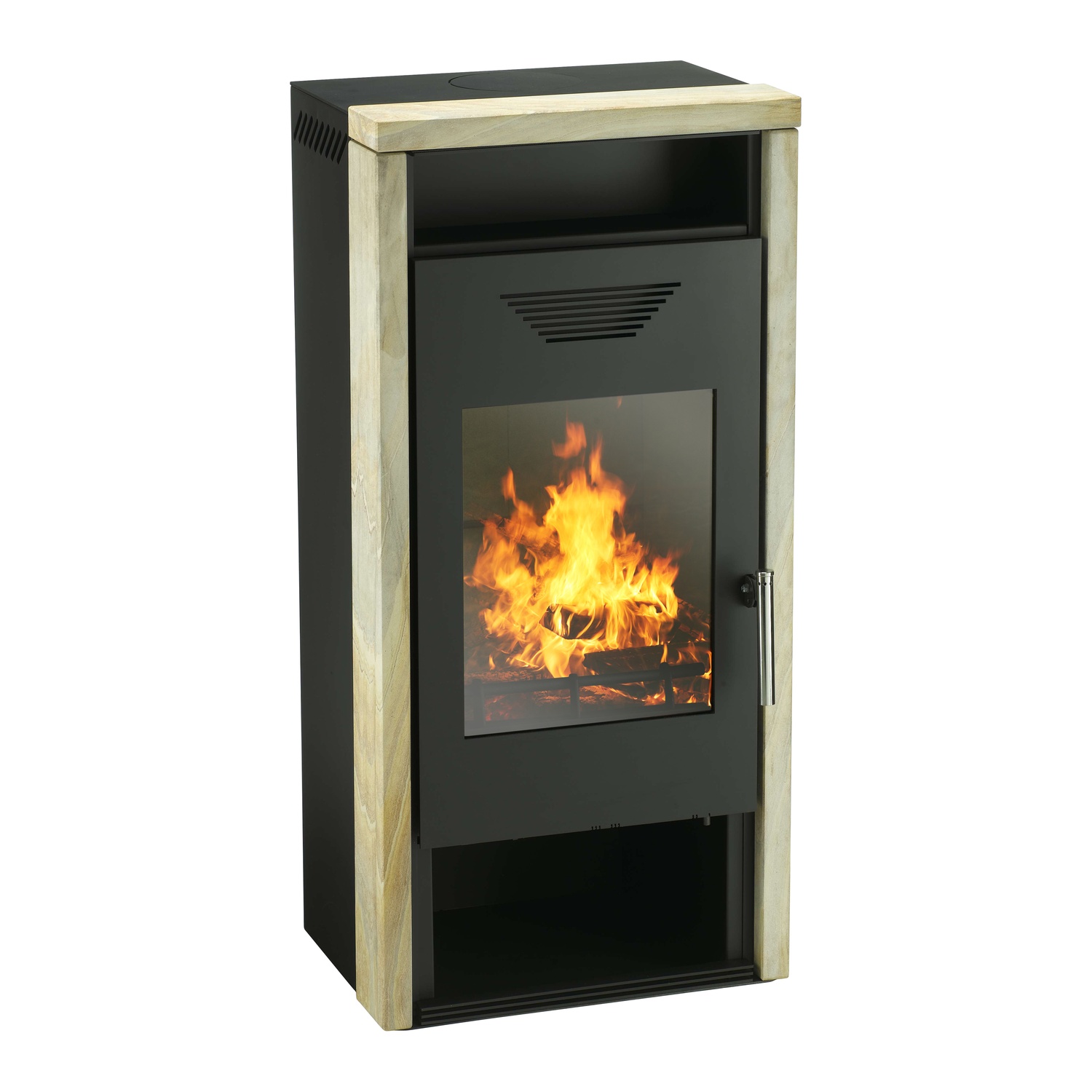 Wamsler poêle à bois « Logi » noir pierre ollaire Rainbow