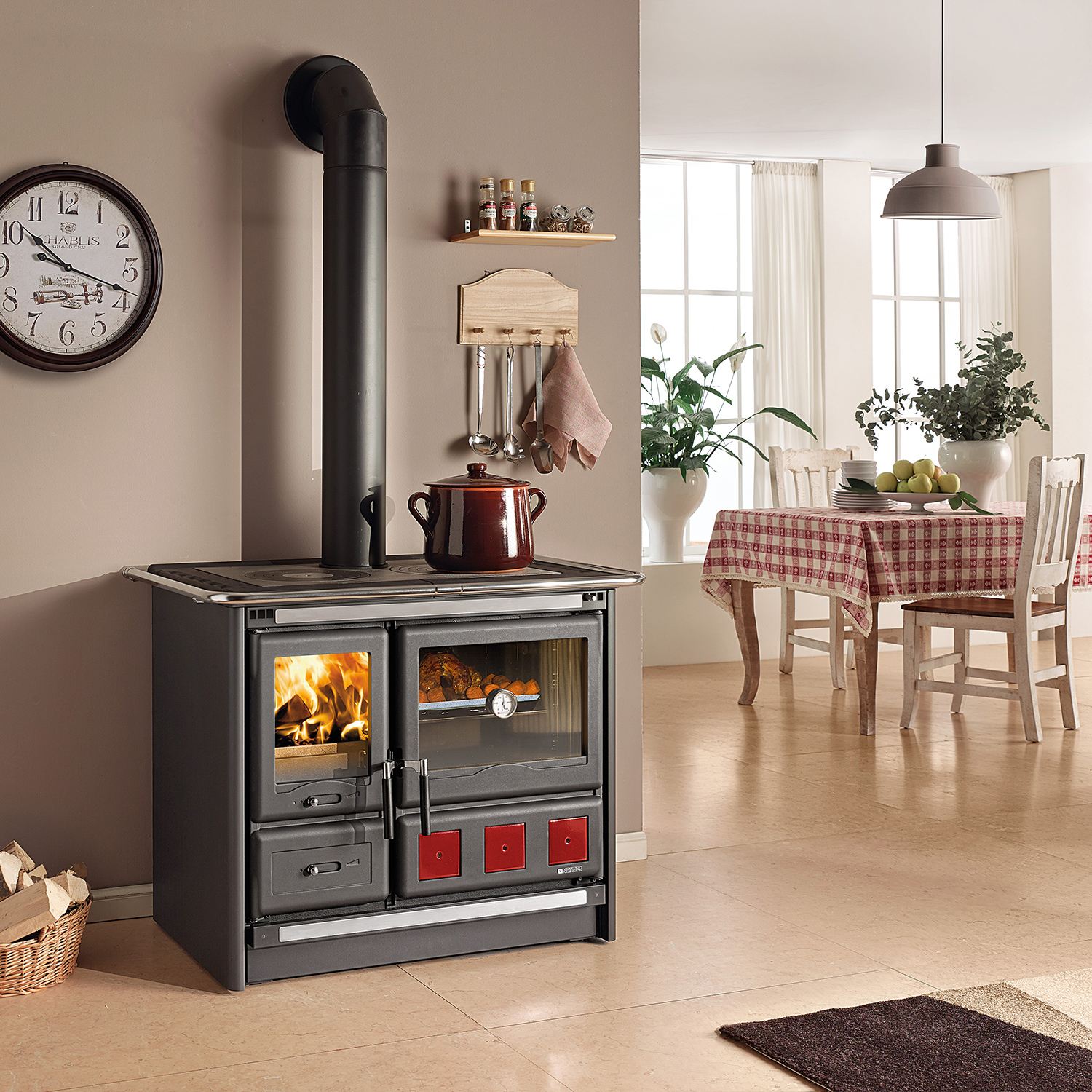 La Nordica Rosa XXL 5.0 Poêle de cuisine en acier Noir-Anthracite