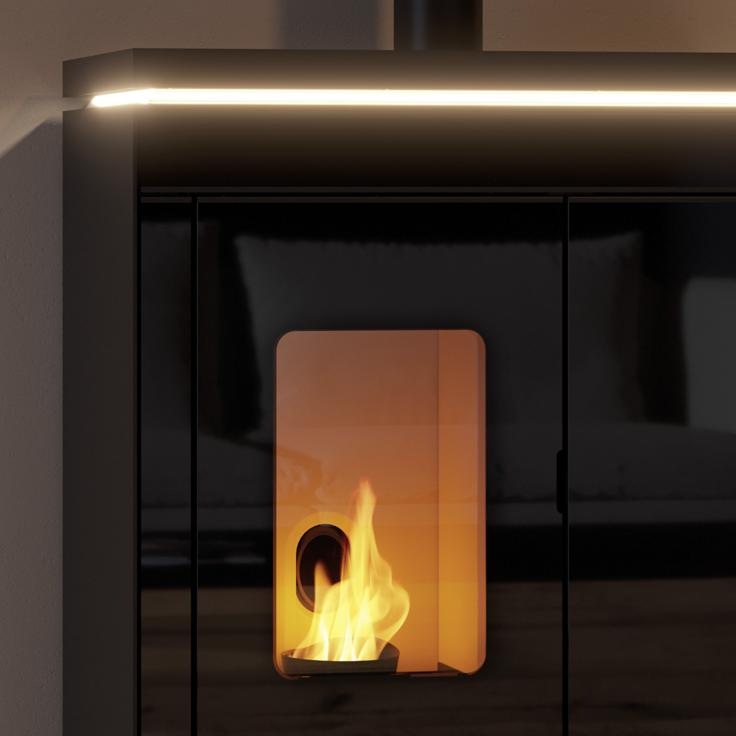 Olsberg Epana poêle à granulés verre noir