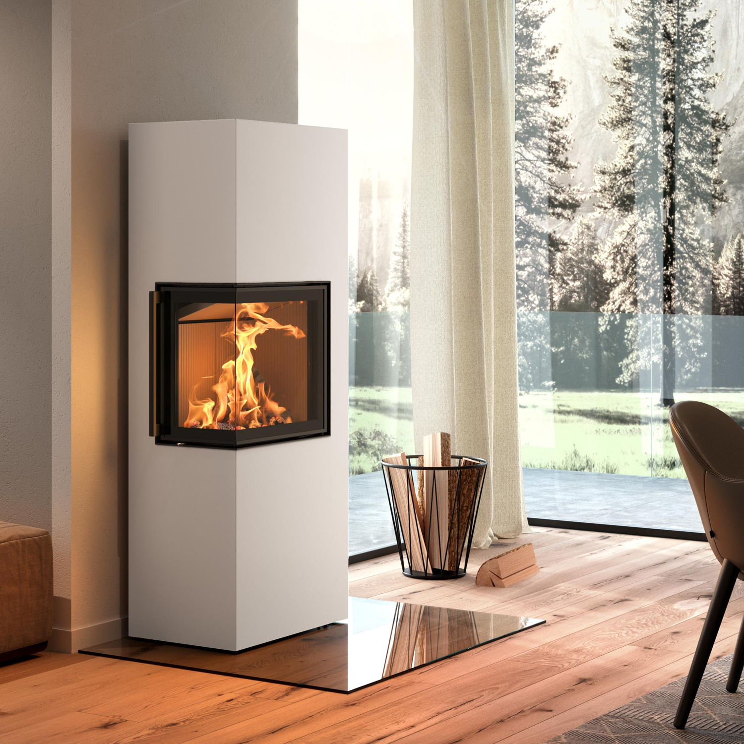 Spartherm Lungo 2L Poêle à bois Blanc
