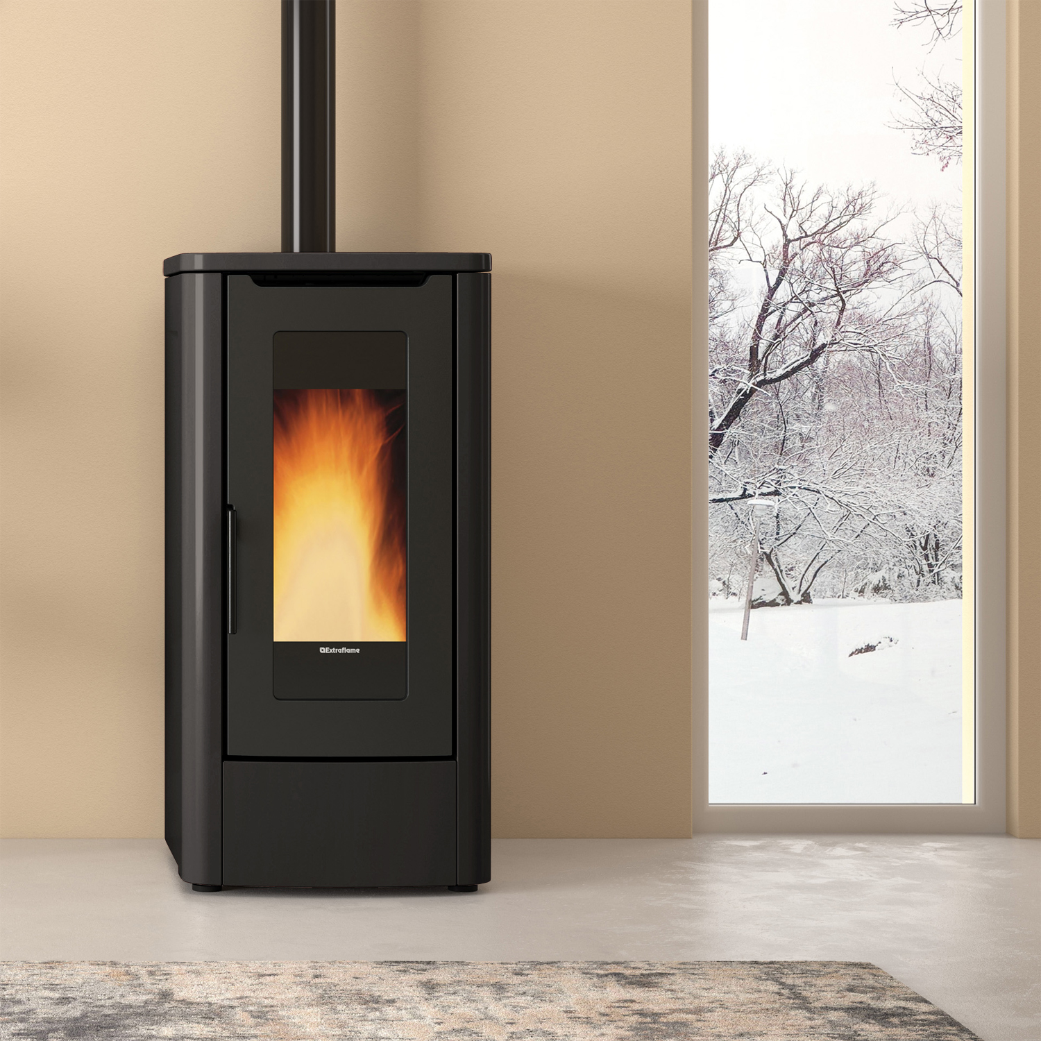 Extraflame Teorema Poêle à granulés Noir Extraflame Teorema Poêle à granulés Noir
