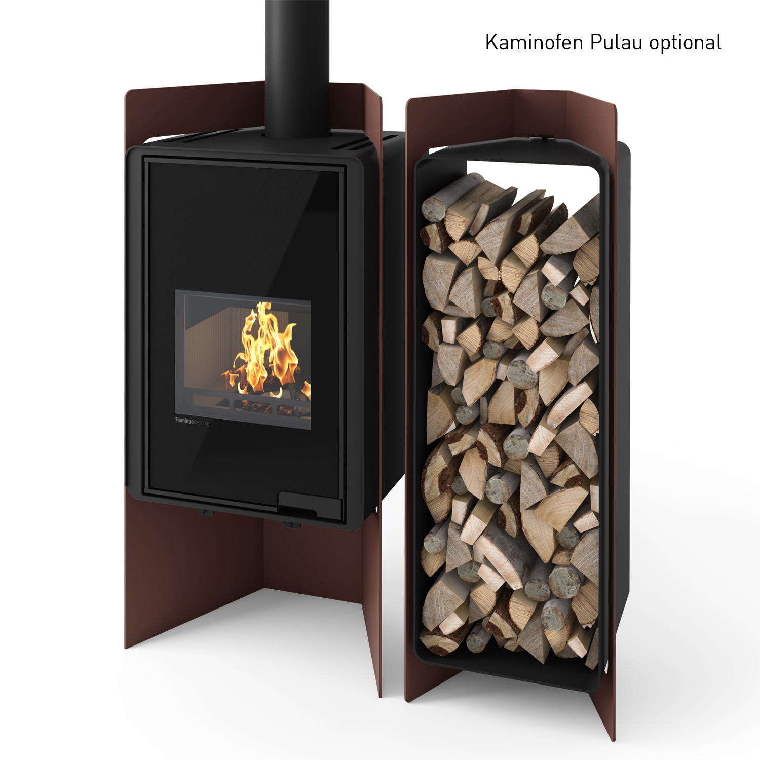 HS Flamingo Deluxe 4 Étagère en bois Marron