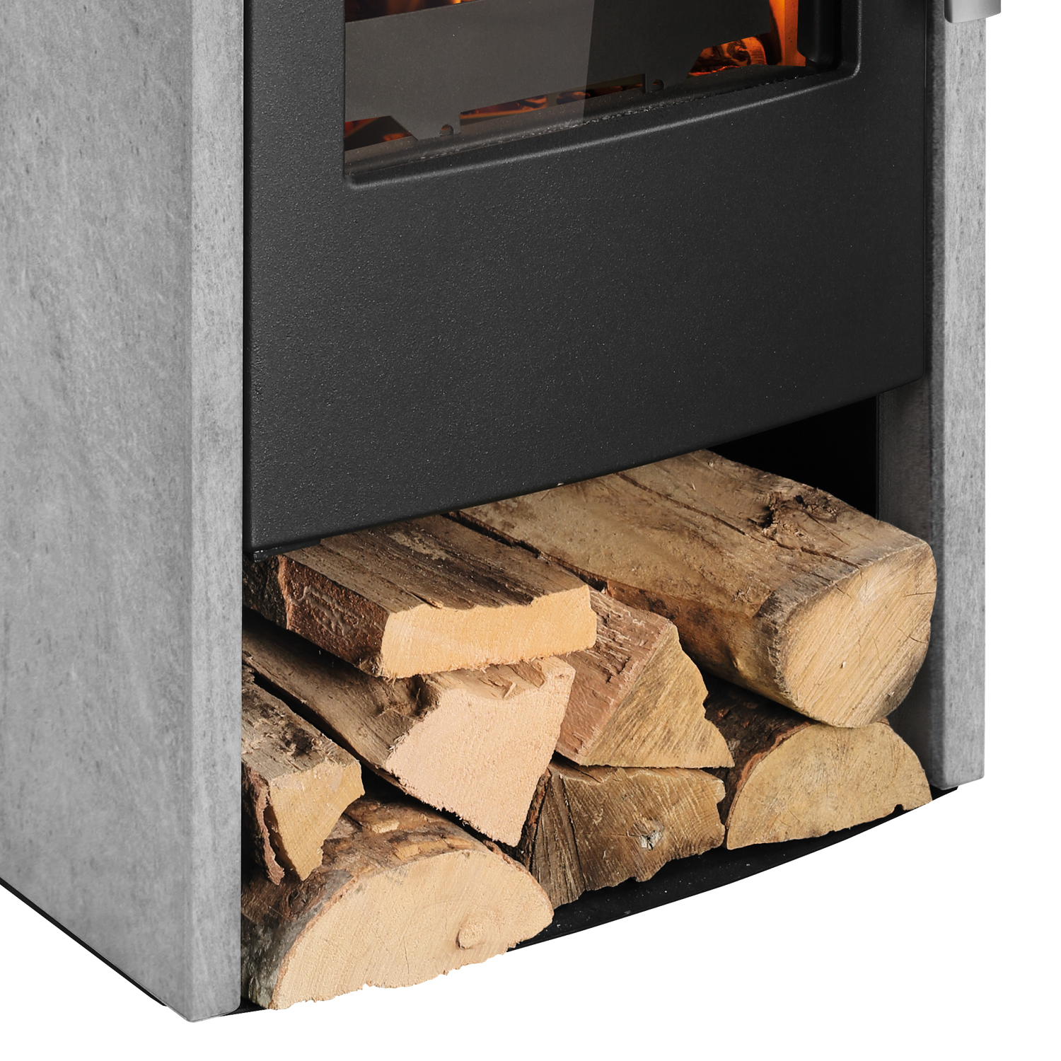 Haas+Sohn Rubus easy Poêle à bois Noir / Serpentino