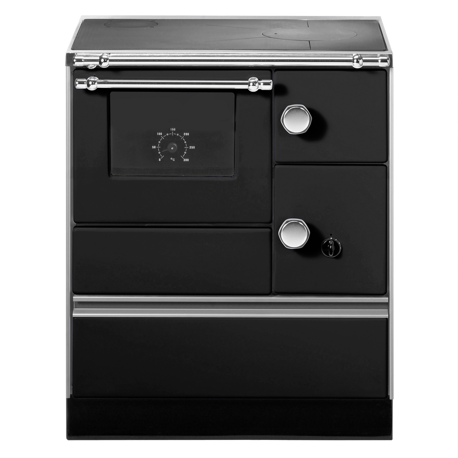 Westminster K76-90 cuisinière à bois acier noir, gauche