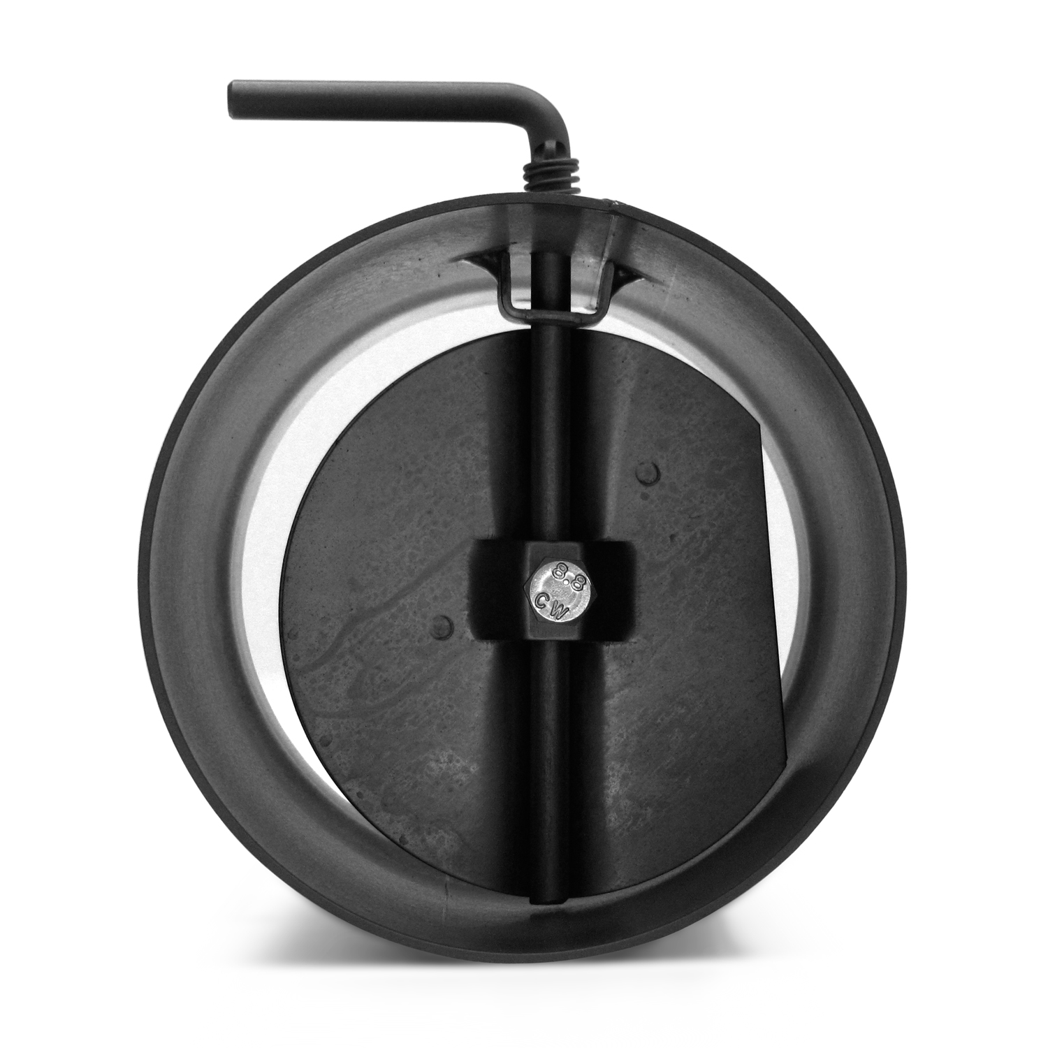 Raik Basic régulation de tirage 120mm noir L: 250mm pour tuyau de fumée / conduit de fumée