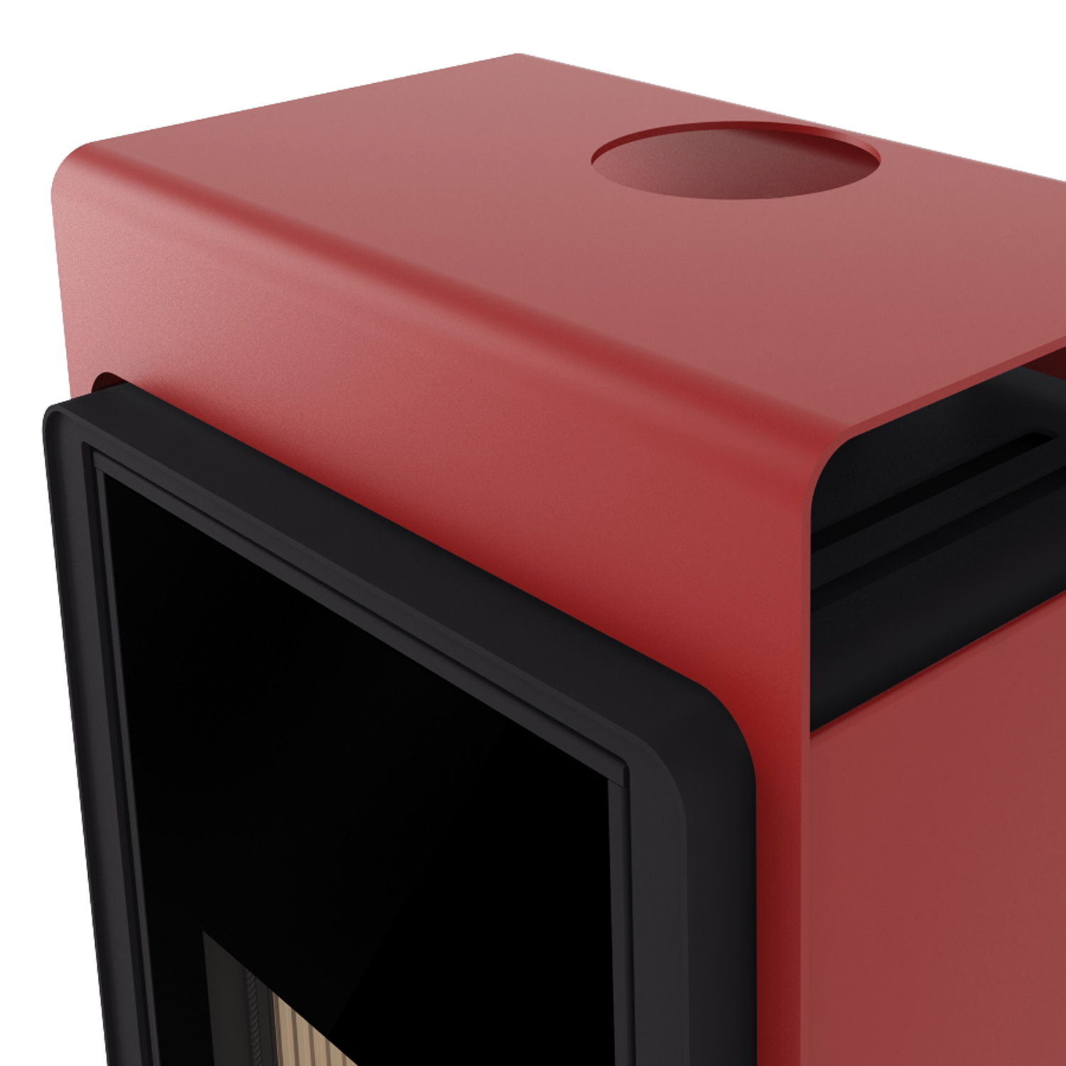 HS Flamingo Deluxe Singa Poêle à bois Rouge