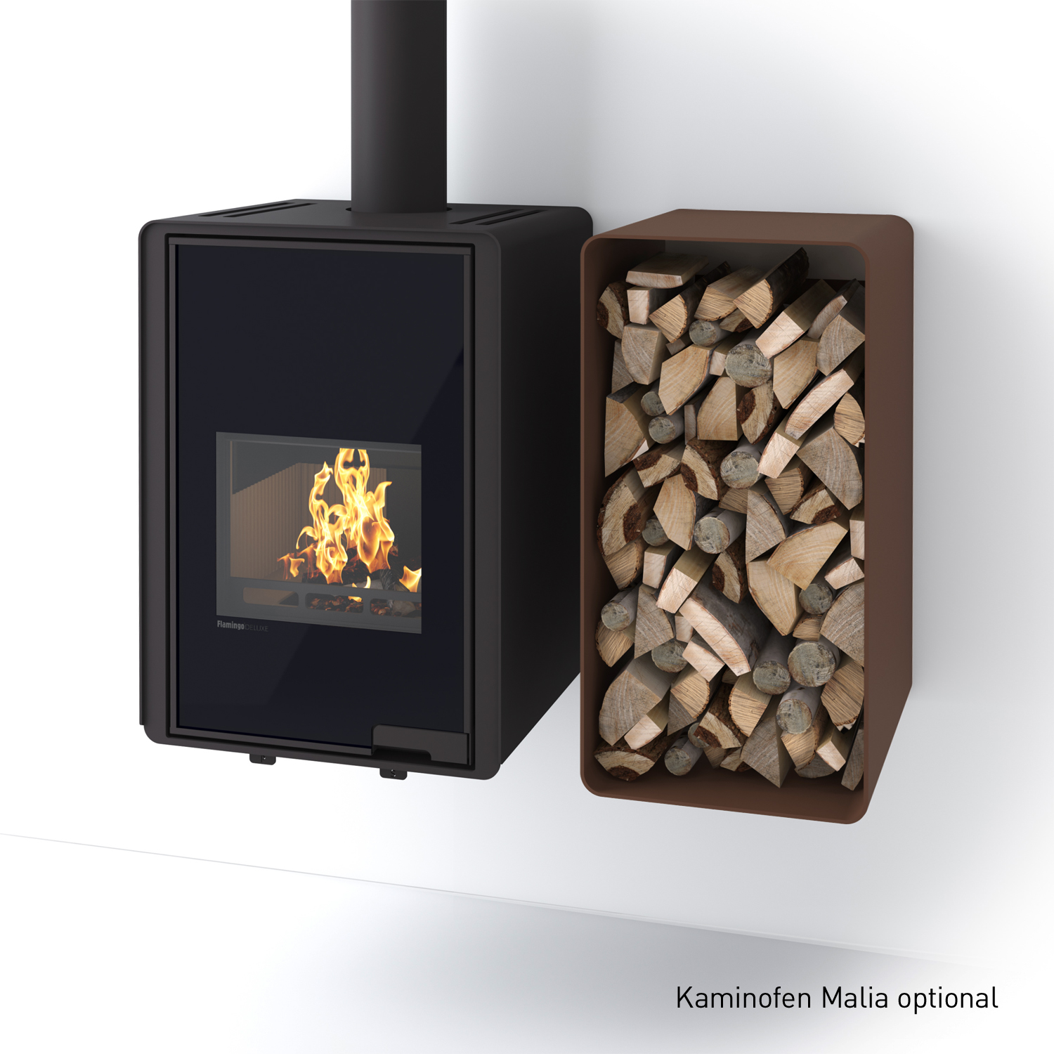 HS Flamingo Deluxe 1 Étagère en Bois Marron