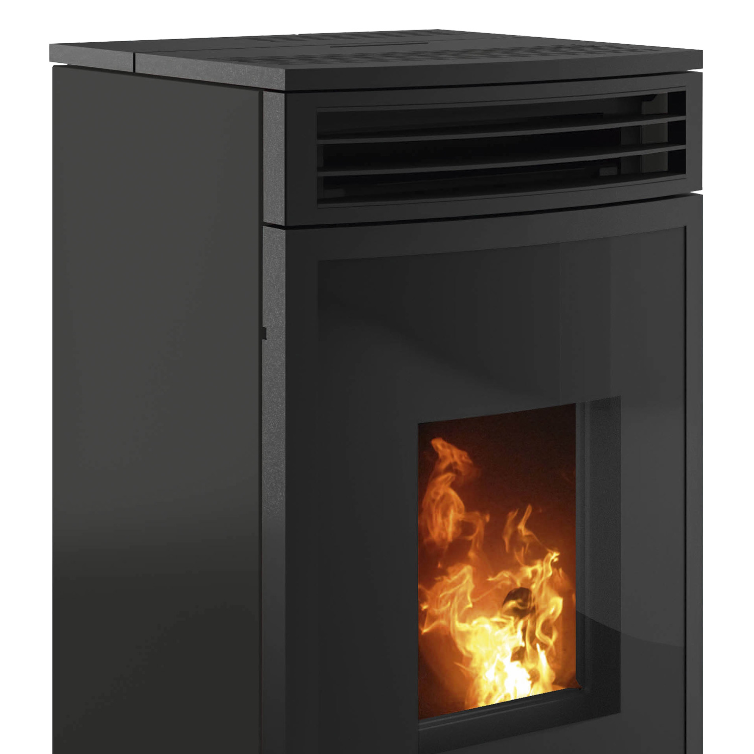 Oranier poêle à bois Neta acier noir raccord arrière