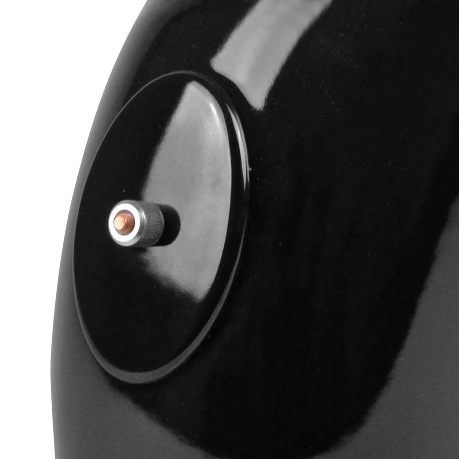 Coude de conduit de fumée / Coude de tuyau de poêle émaillé 120 mm - Coude de 45° lisse noir avec ouverture de nettoyage.