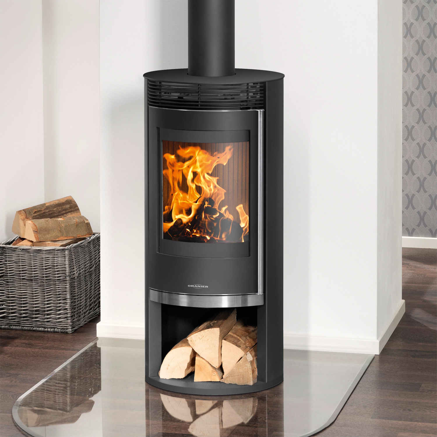 Poêle à bois Oranier Rota 2.0 Acier Noir