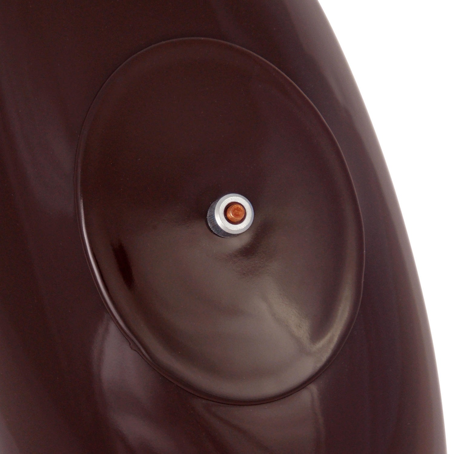 Coude de conduit de fumée / Coude de tuyau de poêle émaillé 150 mm - Coude 90° lisse marron avec ouverture de nettoyage