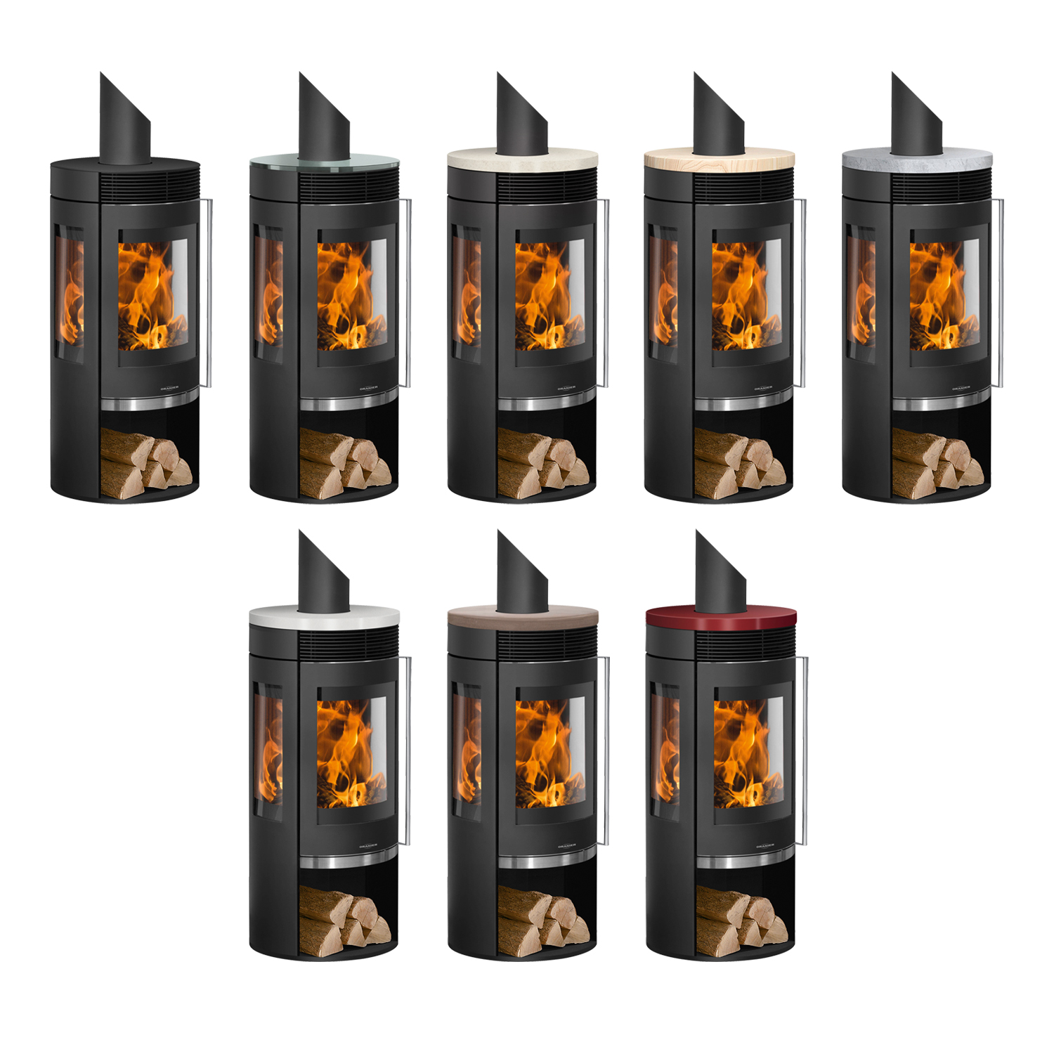 Poêle à bois Oranier Rota TRE 2.0 Acier Noir