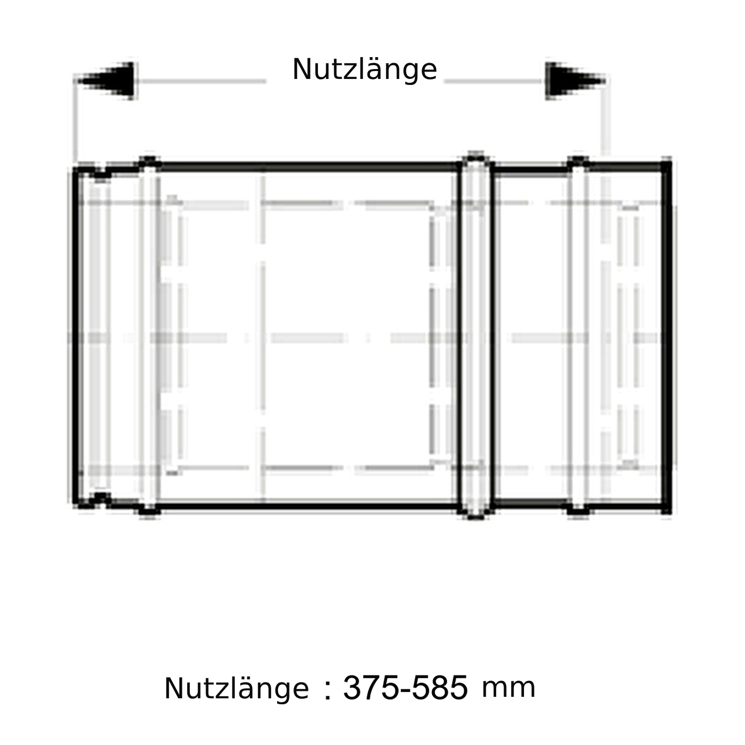 Schiedel ICS élément de compensation de tuyau 375 mm-585 mm Ø150 double paroi brillant