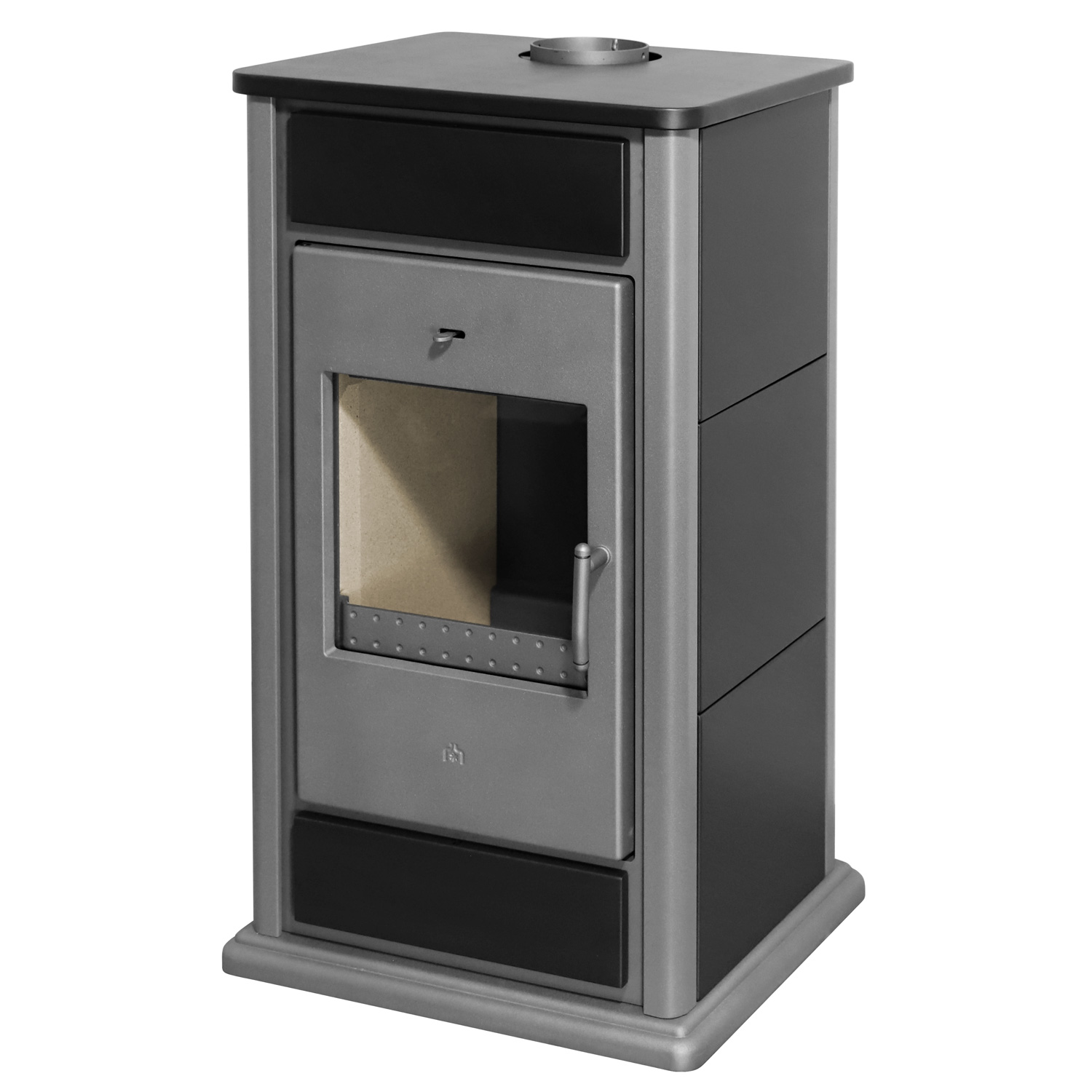 Schmitzker Alicante Poêle à bois avec circulation d'eau Anthracite Base