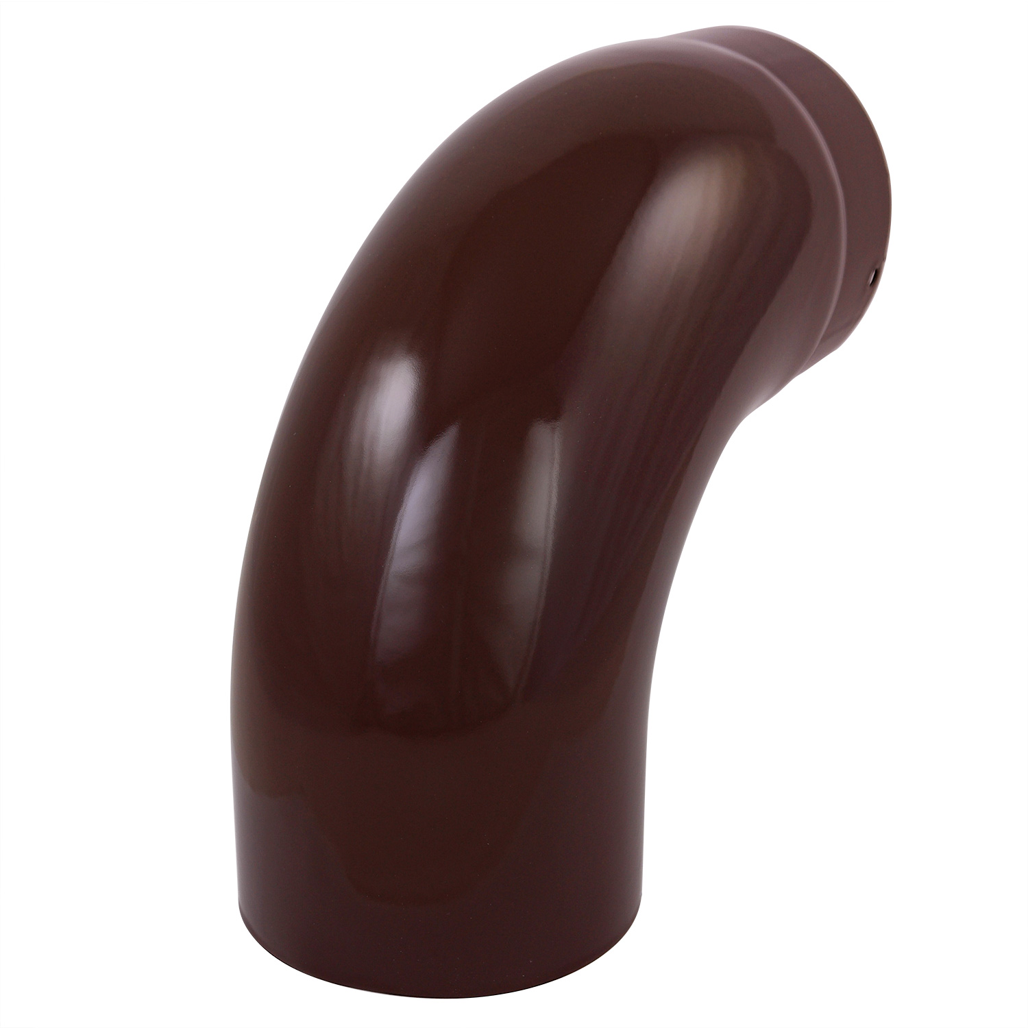 Coude de conduit de fumée / Coude de tuyau de poêle émaillé 150 mm - Coude lisse à 90° Marron