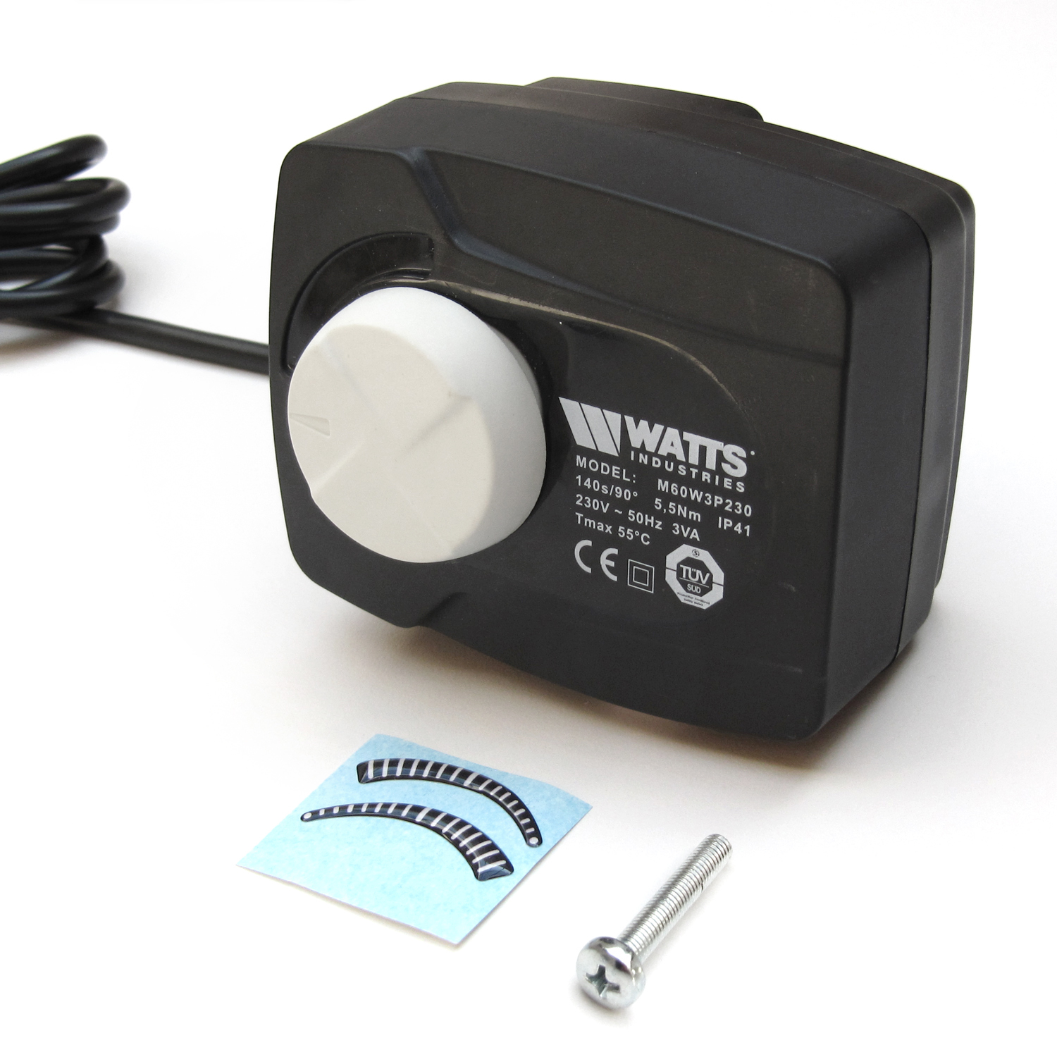 Mitigeur à trois voies avec servomoteur DN20, 3/4 pouce