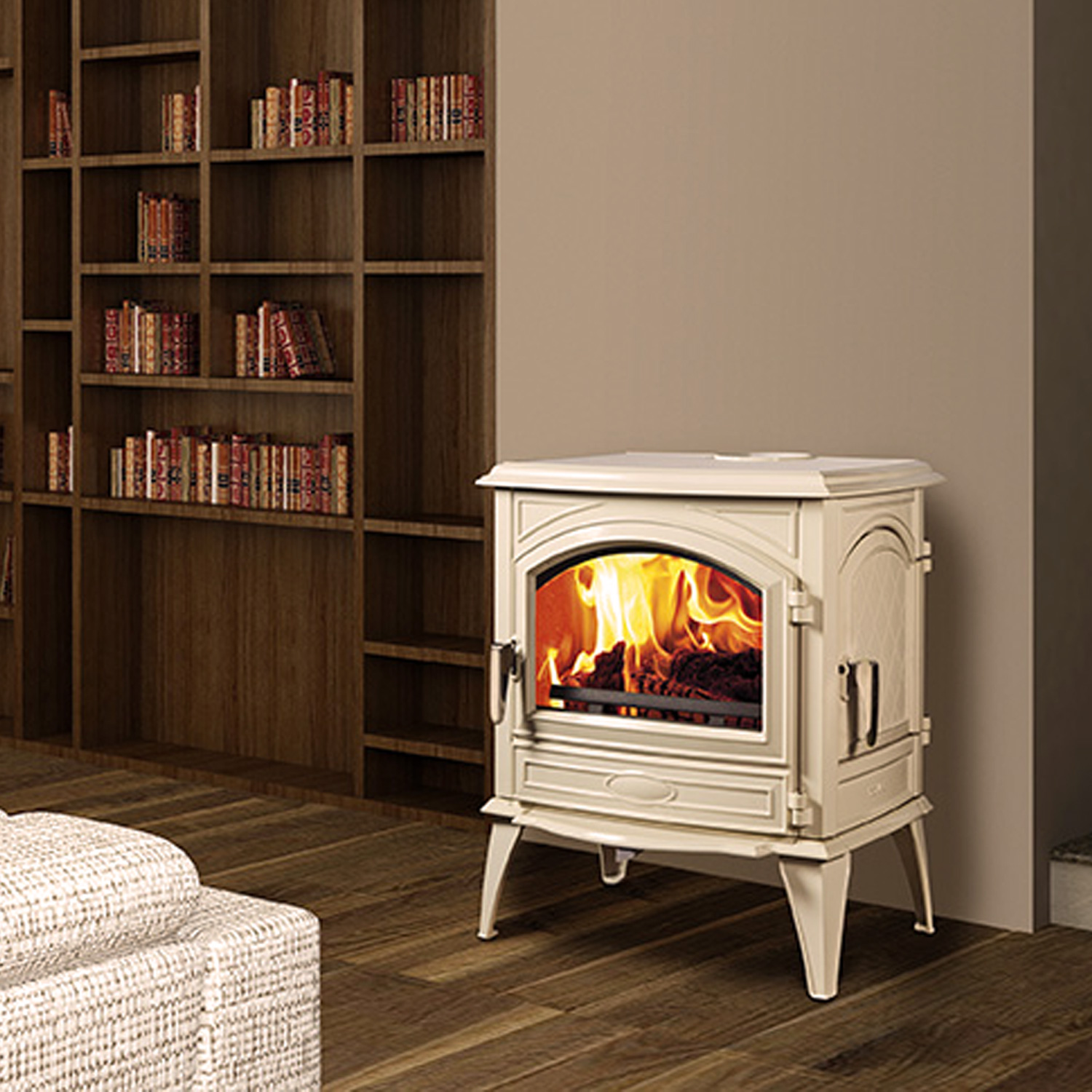 Dovre 760 WD poêle à bois en fonte émaillée crème, type de construction 2 Dovre 760 WD poêle à bois en fonte émaillée crème, type de construction 2