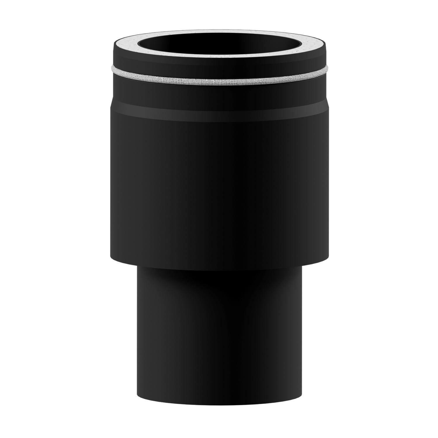 Raik Lifestyle DUO pièce de raccordement de poêle 120mm noir raccourcissable à l’intérieur et à l’extérieur pour tuyau de fumée / conduit de fumée